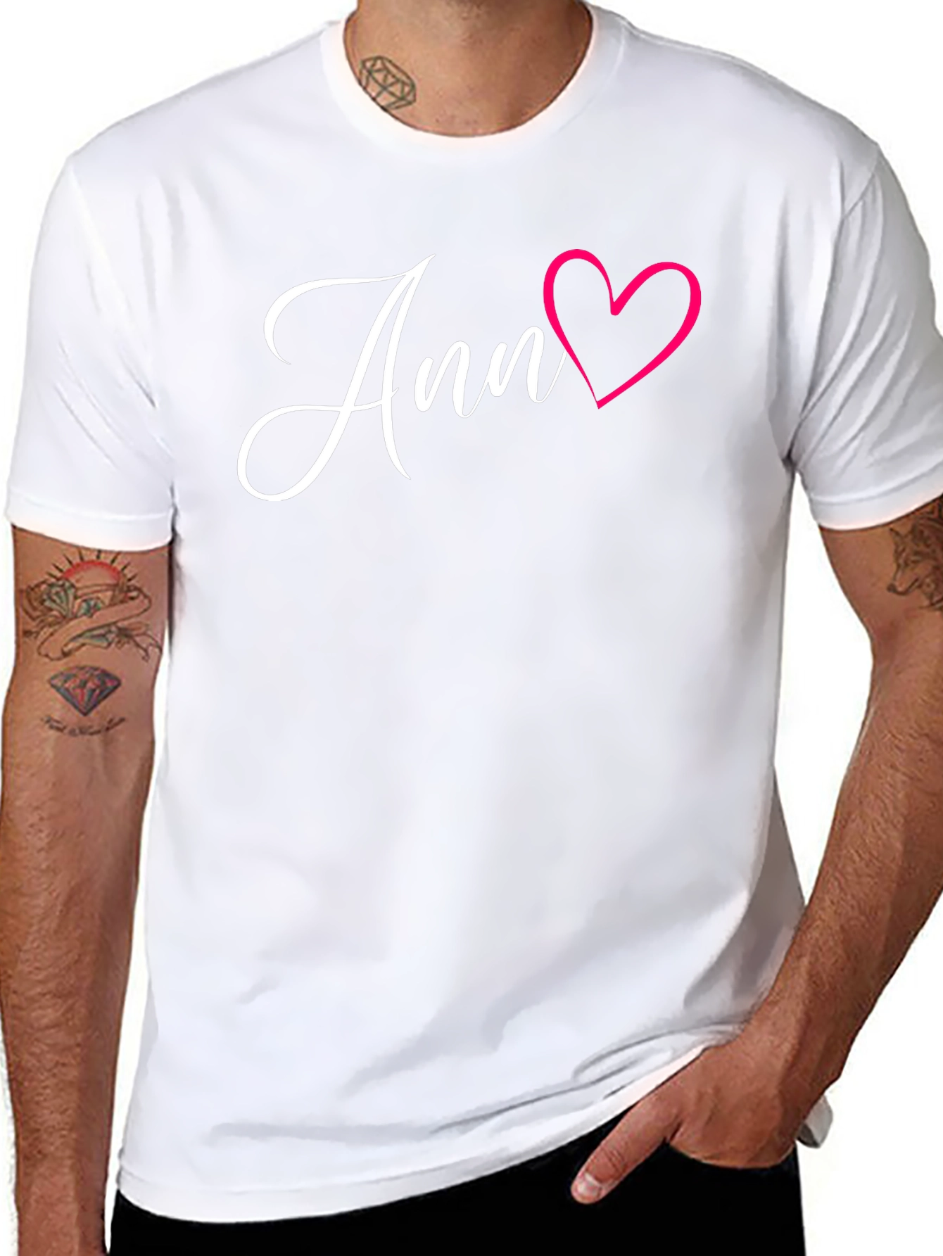 Ann Heart Tee - Love Graphic Novelty Shirt