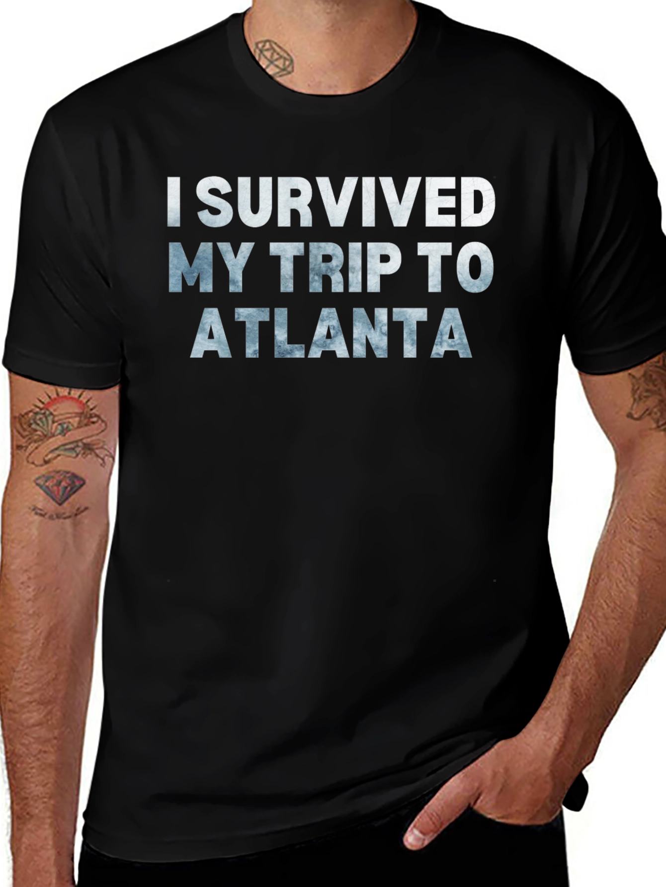 I Survived My Trip To Atlanta Black T-Shirt
