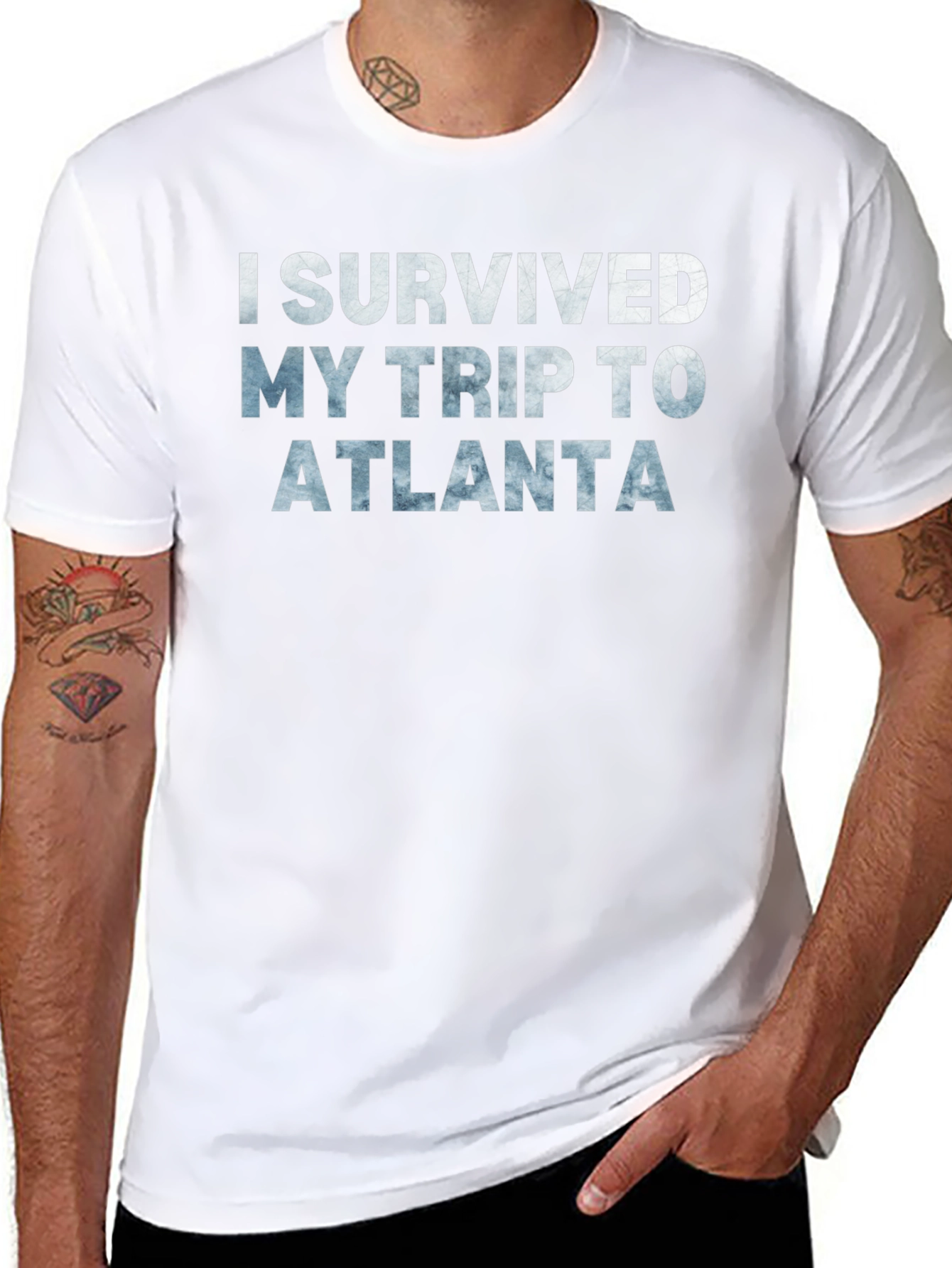 I Survived My Trip To Atlanta Black T-Shirt