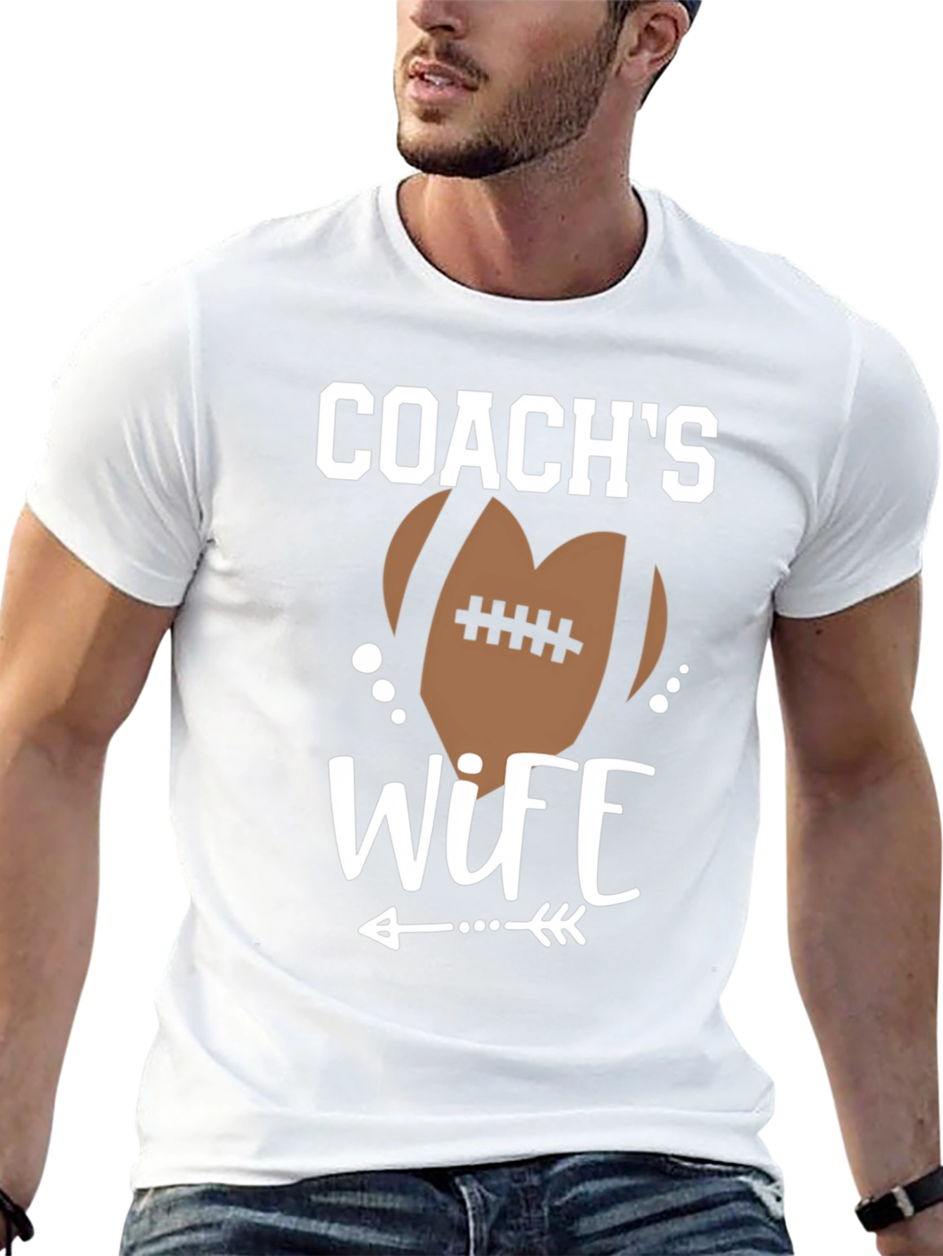 Coachs Wife Football Graphic T-Shirt
