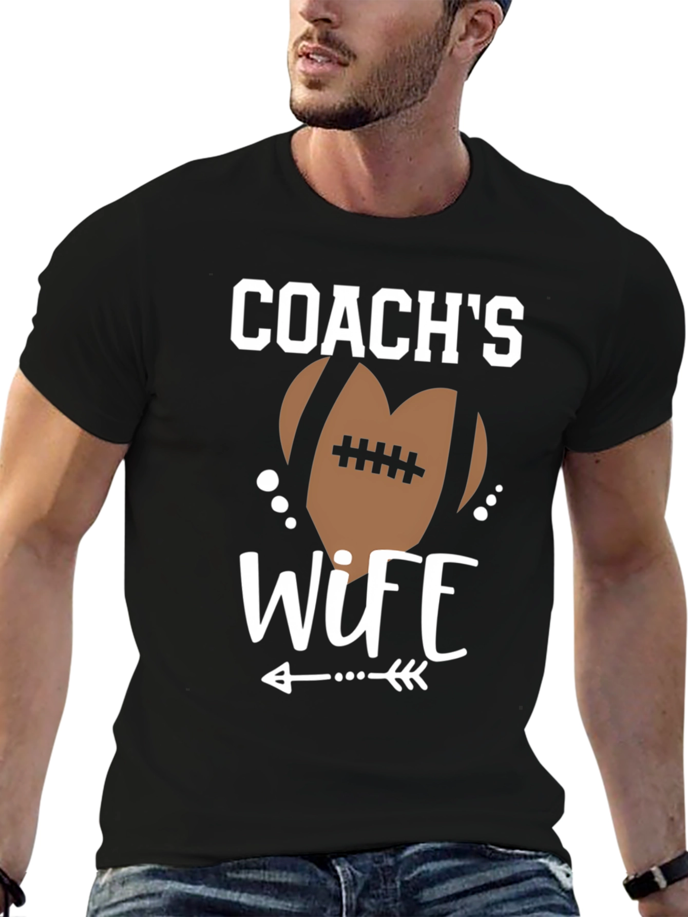 Coachs Wife Football Graphic T-Shirt