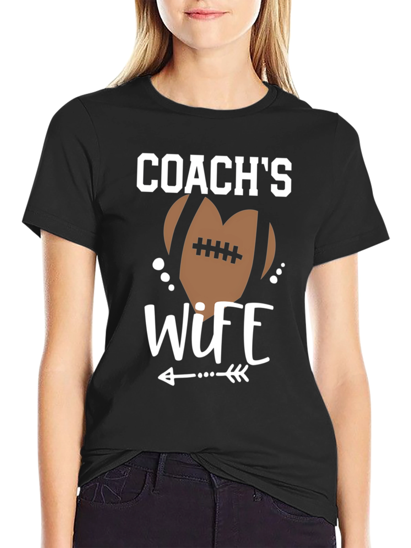 Coachs Wife Football Graphic T-Shirt