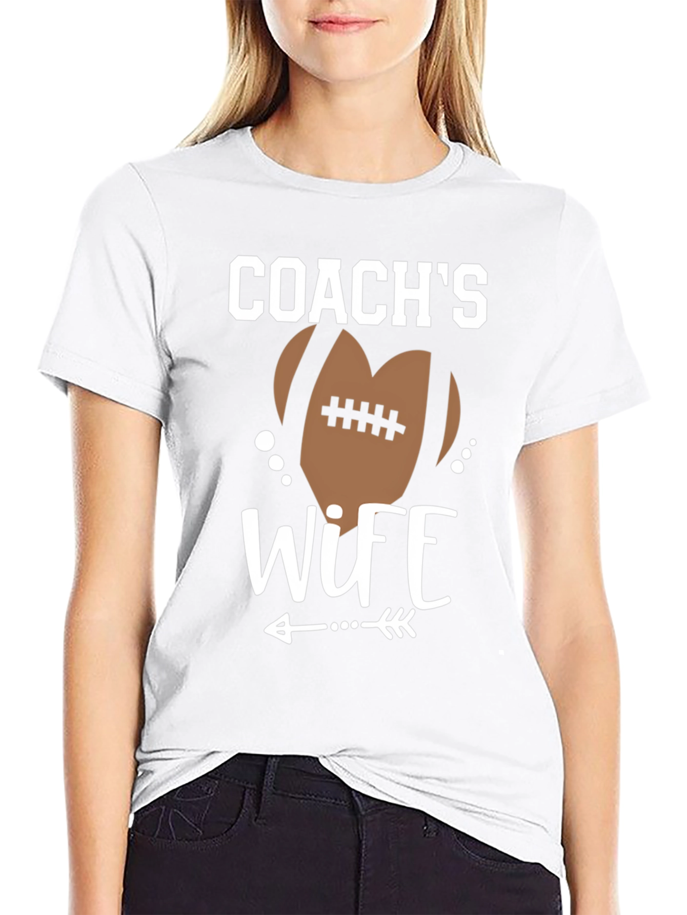 Coachs Wife Football Graphic T-Shirt