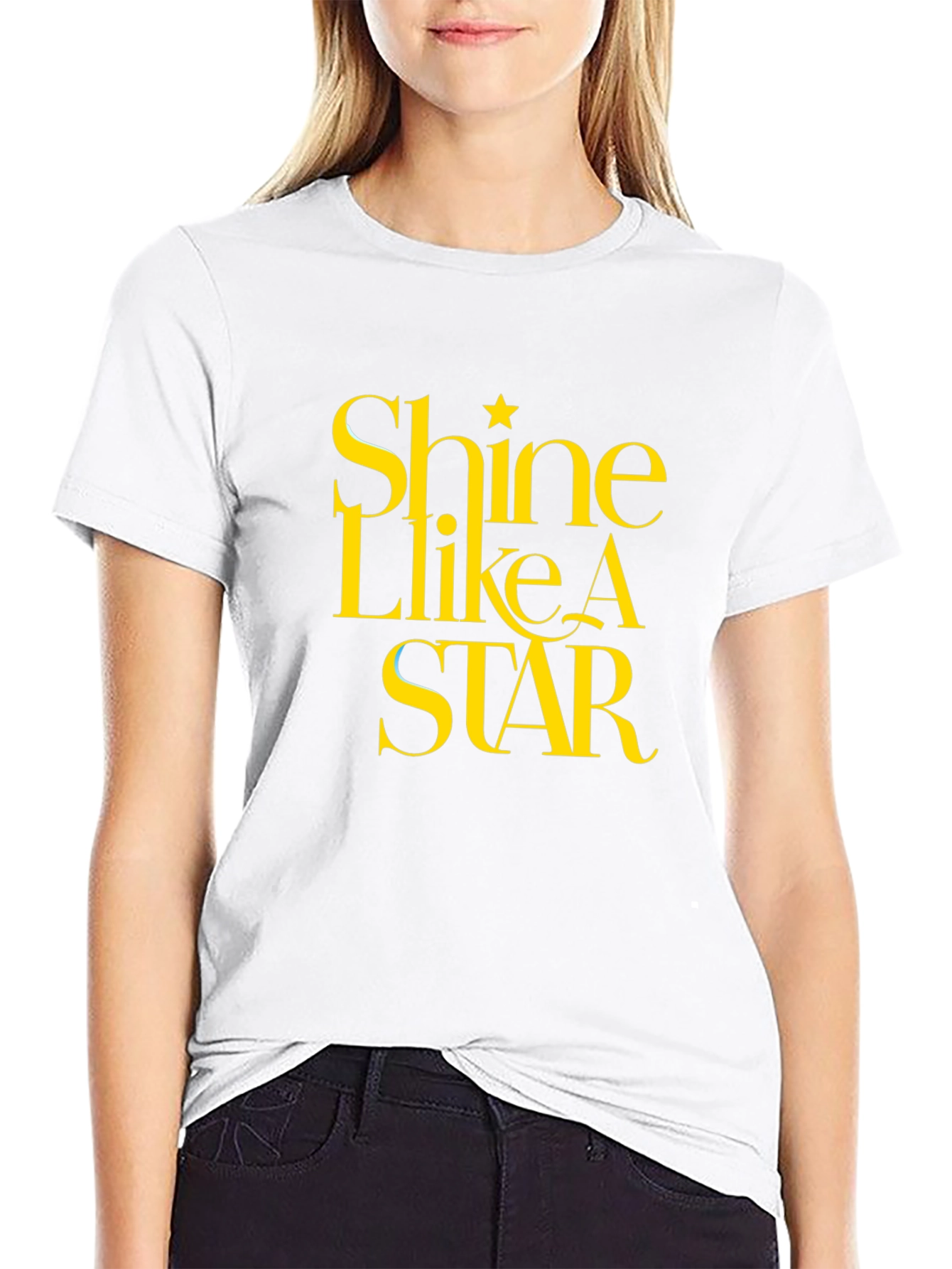 Shine Like A Star Black Graphic Tee