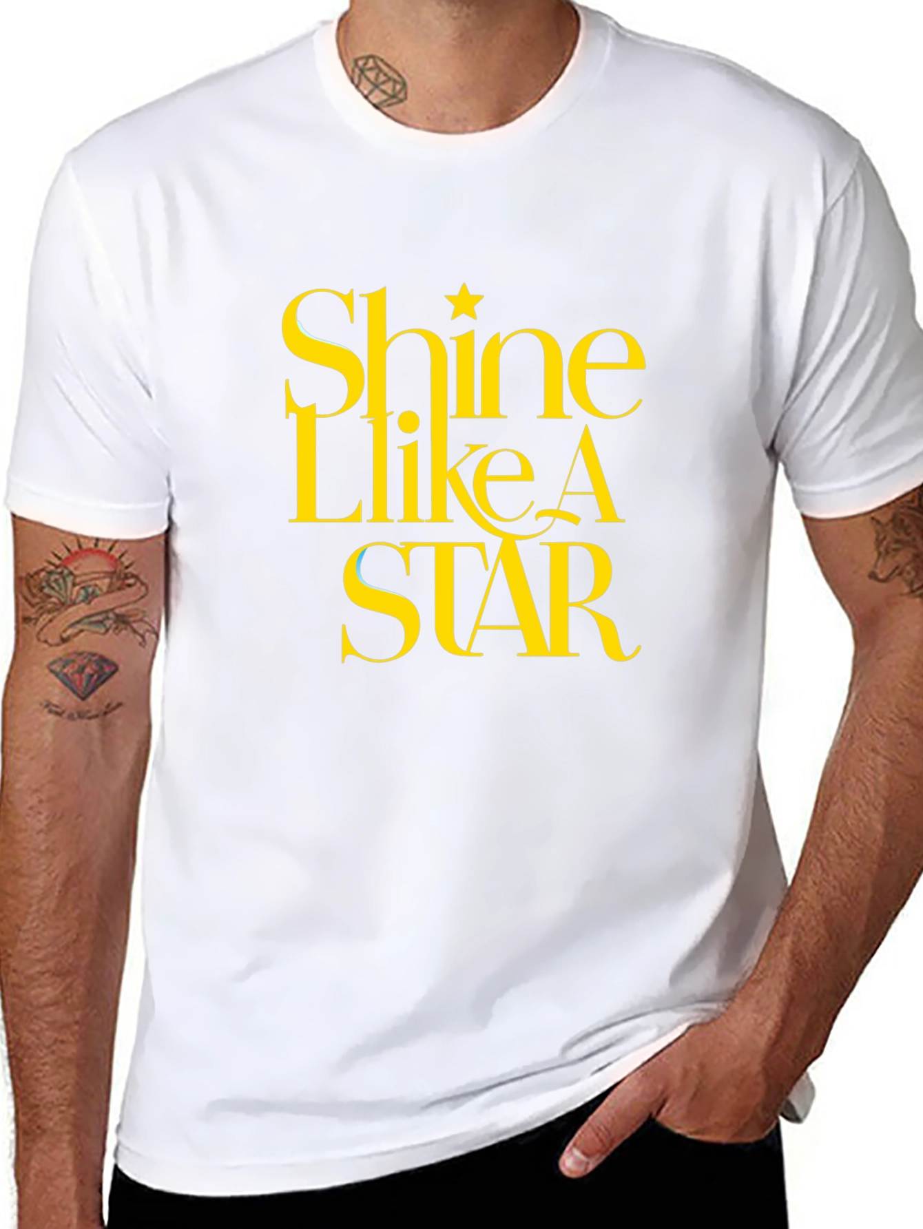 Shine Like A Star Black Graphic Tee