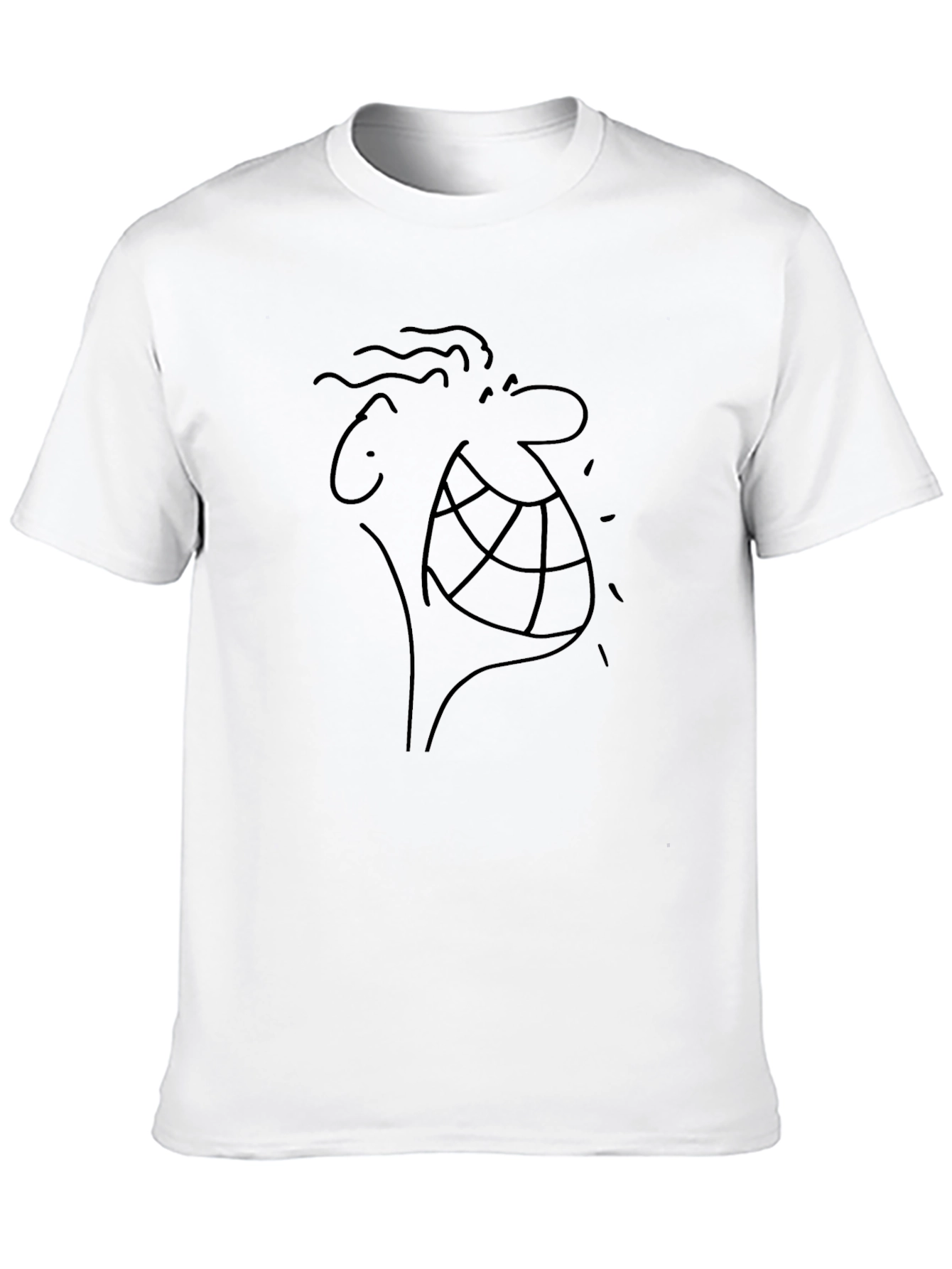 Cartoon Face Black T-Shirt - Unique Graphic Tee
