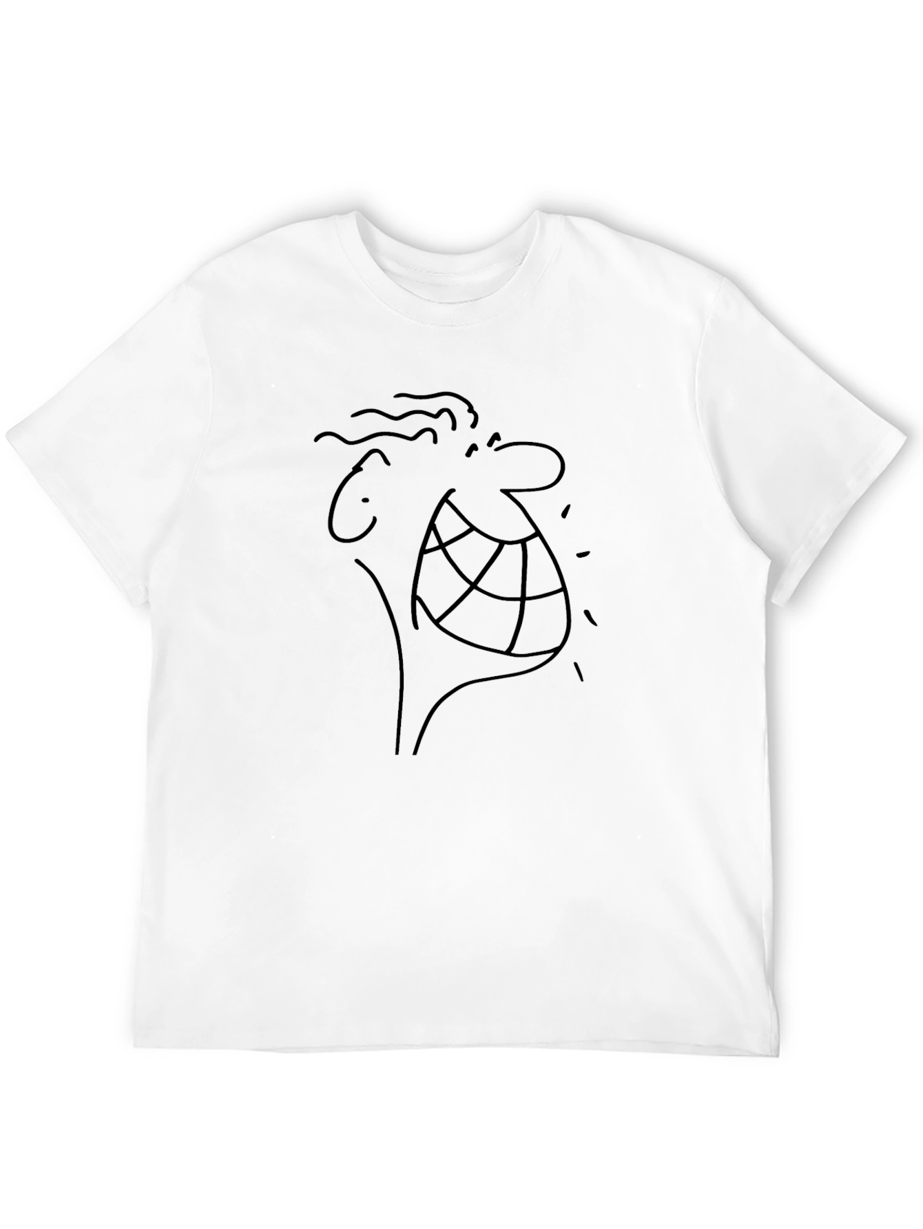 Cartoon Face Black T-Shirt - Unique Graphic Tee