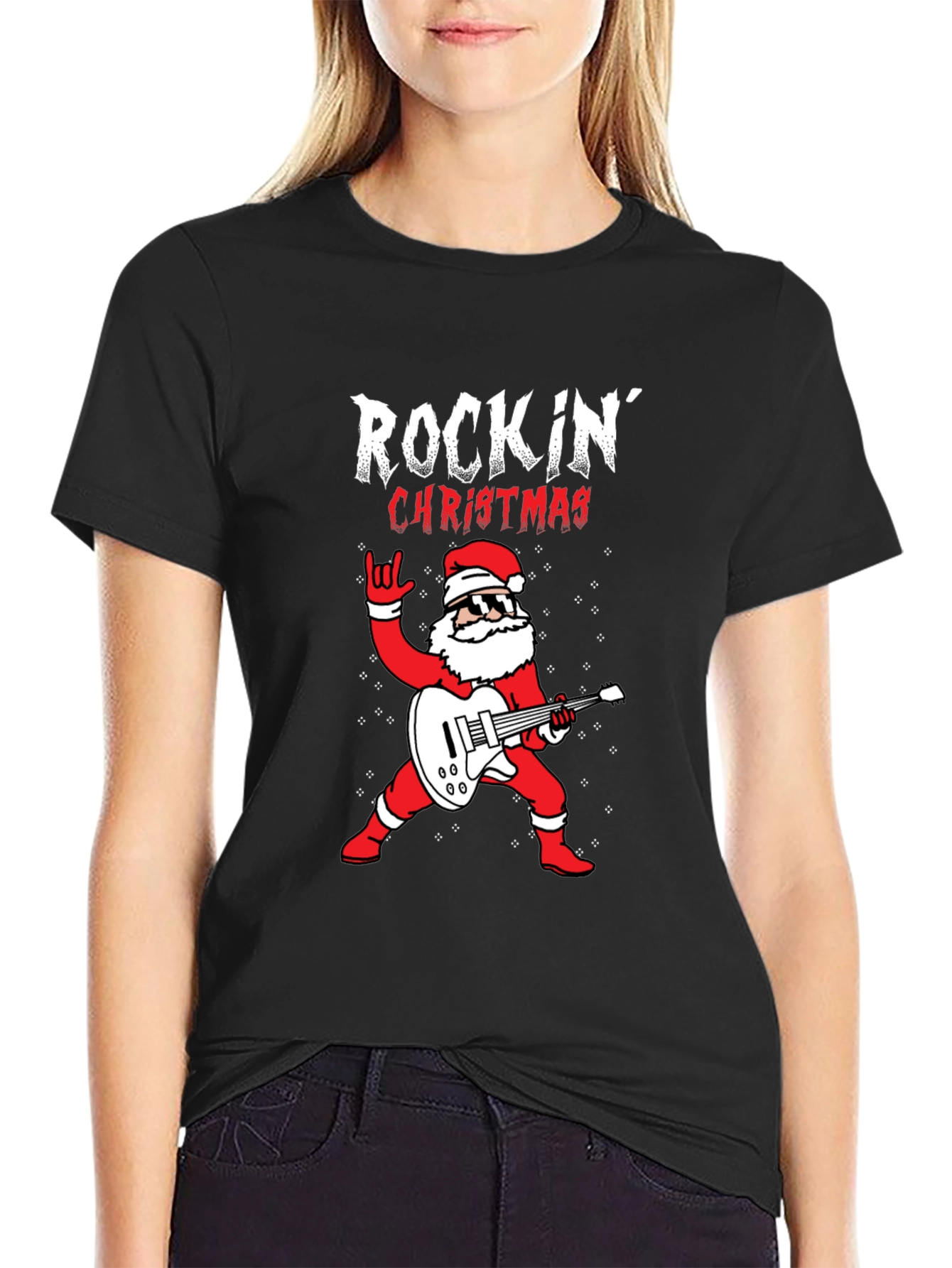 Rockin Christmas Santa T-Shirt