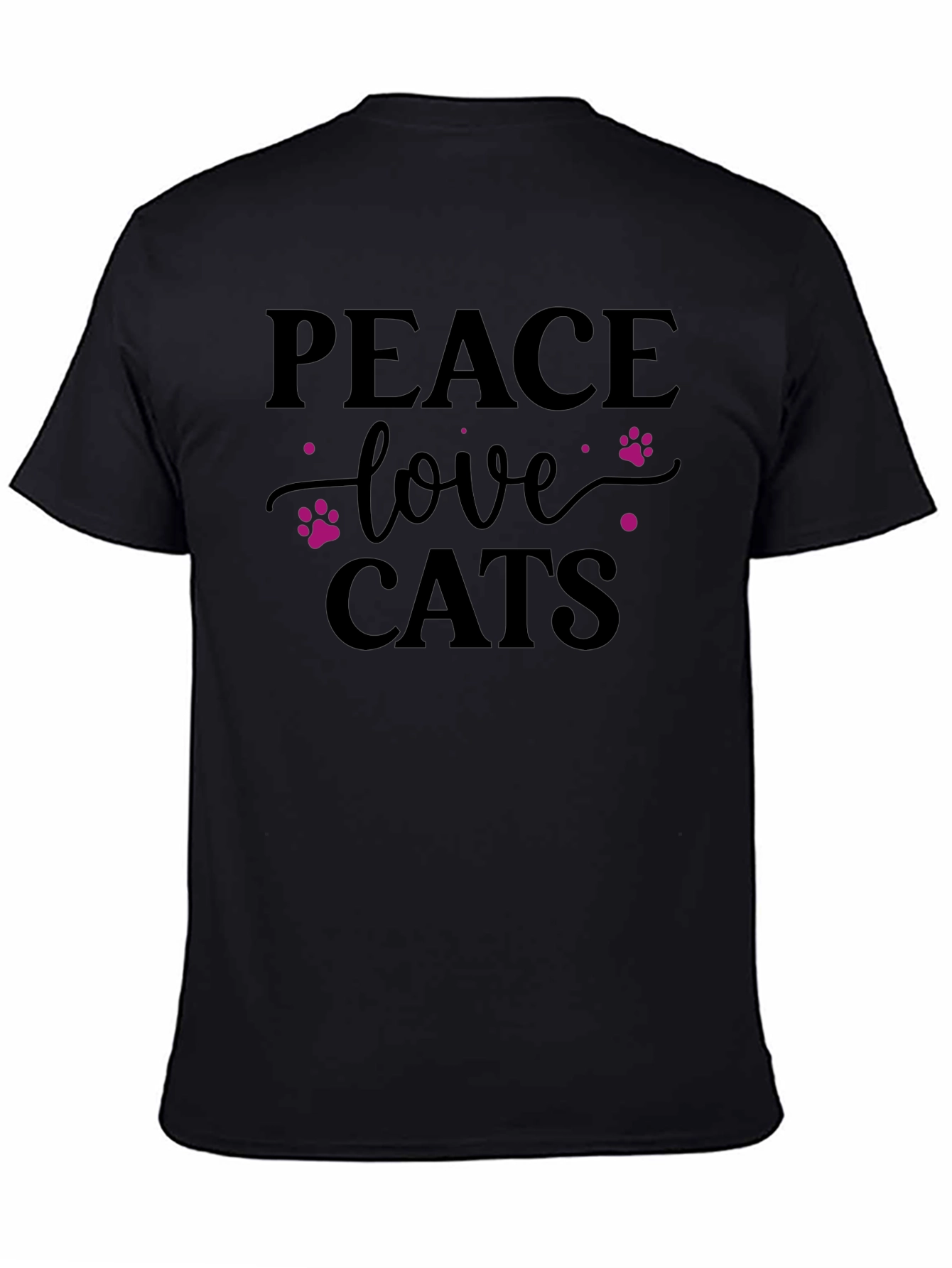Peace Love Cats Graphic Tee - Soft Cotton Shirt