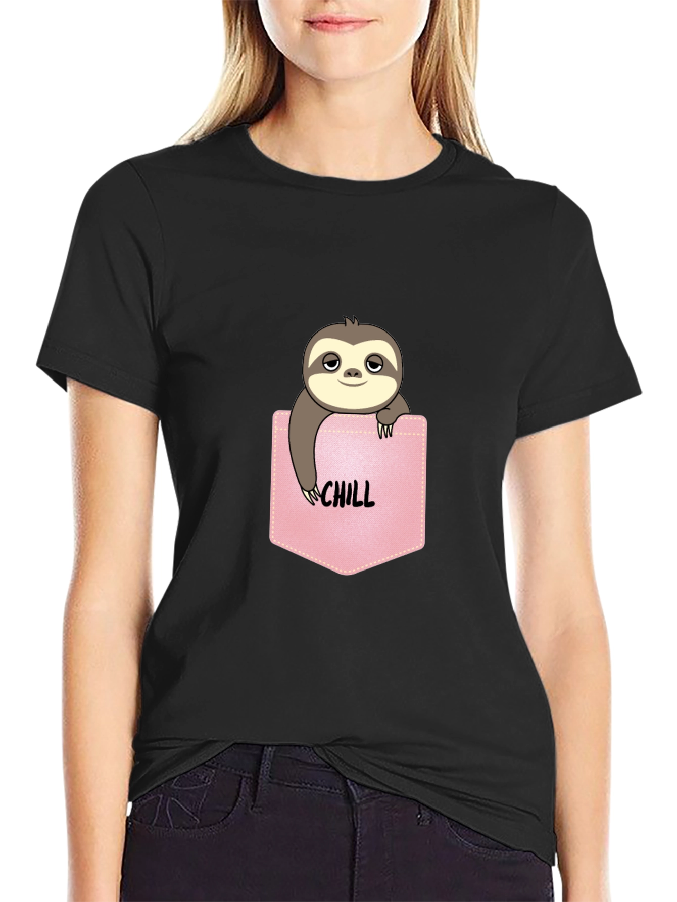 Chill Sloth Pocket Tee - Relaxed Fit