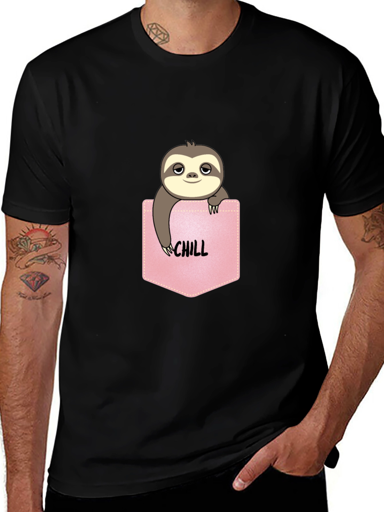 Chill Sloth Pocket Tee - Relaxed Fit