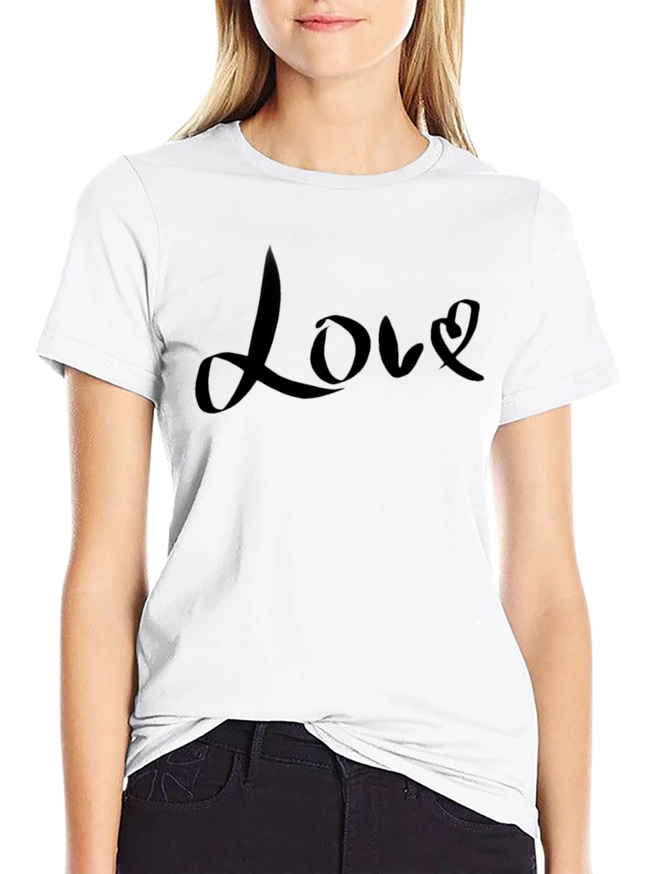 Love Graphic Black T-Shirt - Stylish Casual Wear