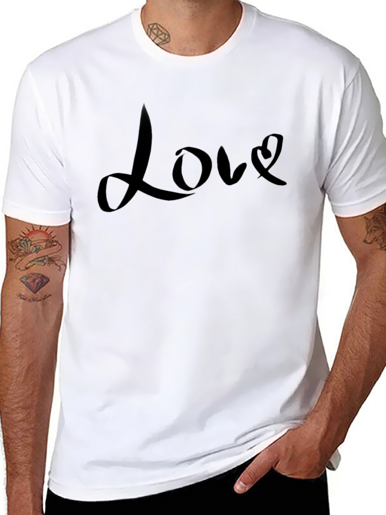 Love Graphic Black T-Shirt - Stylish Casual Wear