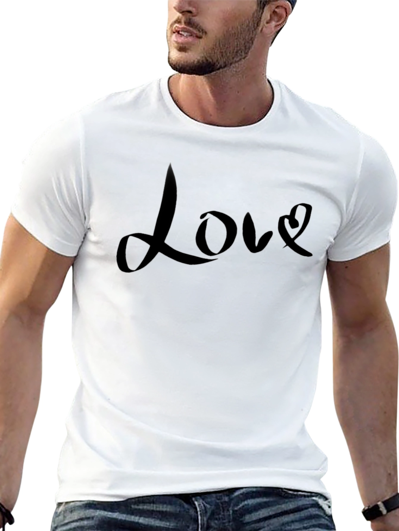 Love Graphic Black T-Shirt - Stylish Casual Wear