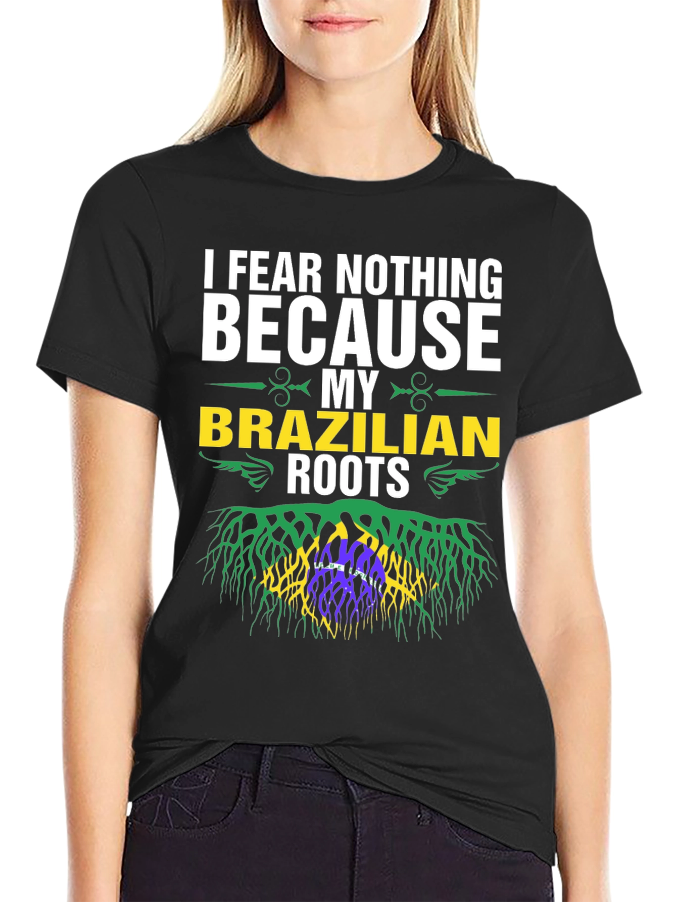 Brazilian Roots Graphic T-Shirt - I Fear Nothing