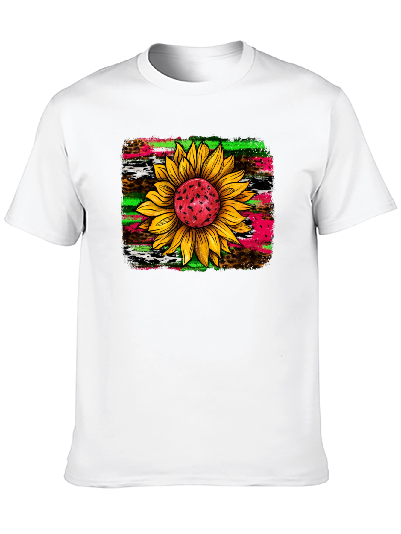Sunflower Graphic Tee - Funky Floral Design