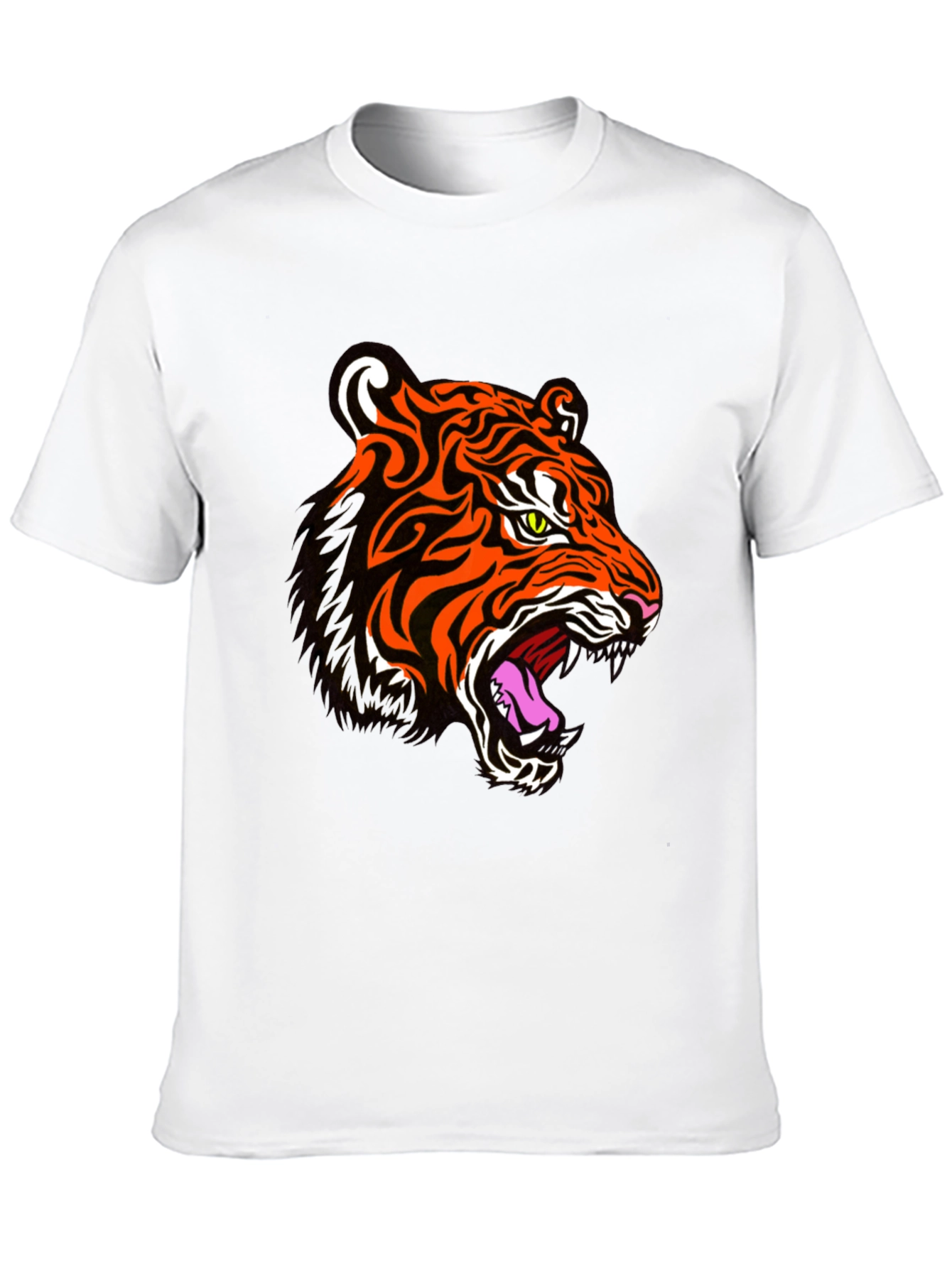 Bold Tiger Graphic Tee - Striking Animal Print