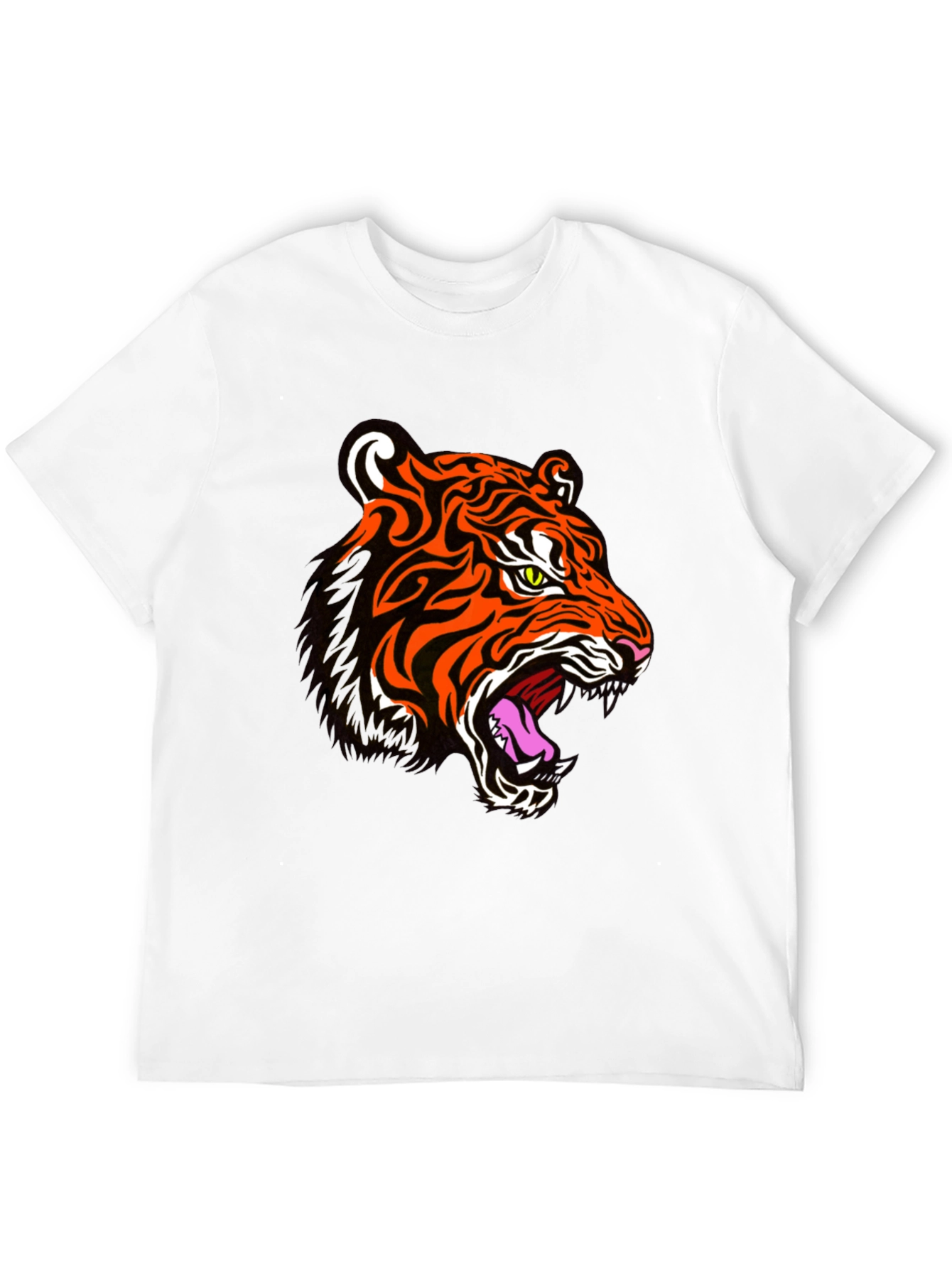 Bold Tiger Graphic Tee - Striking Animal Print