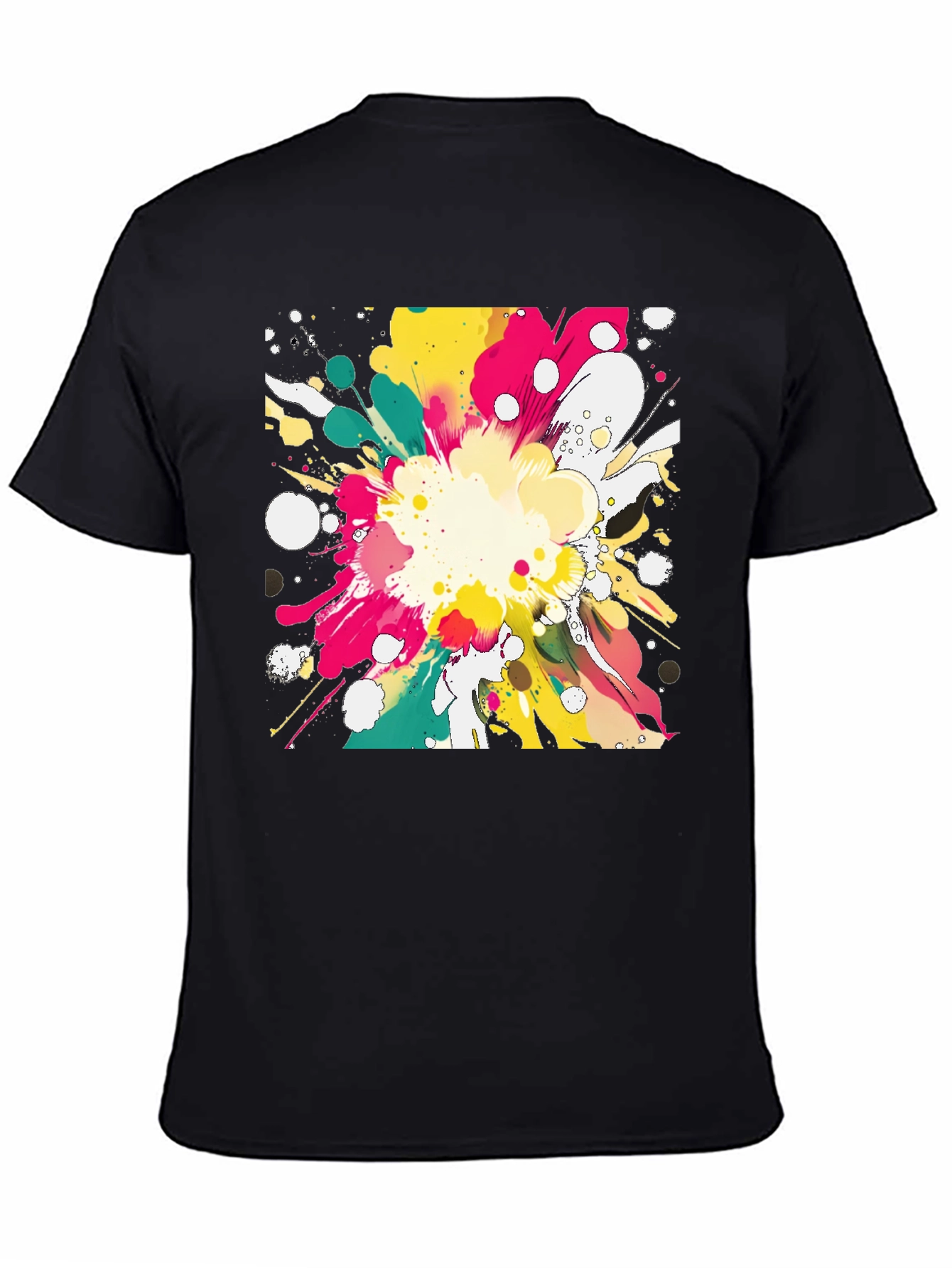 Abstract Paint Splatter Graphic T-Shirt