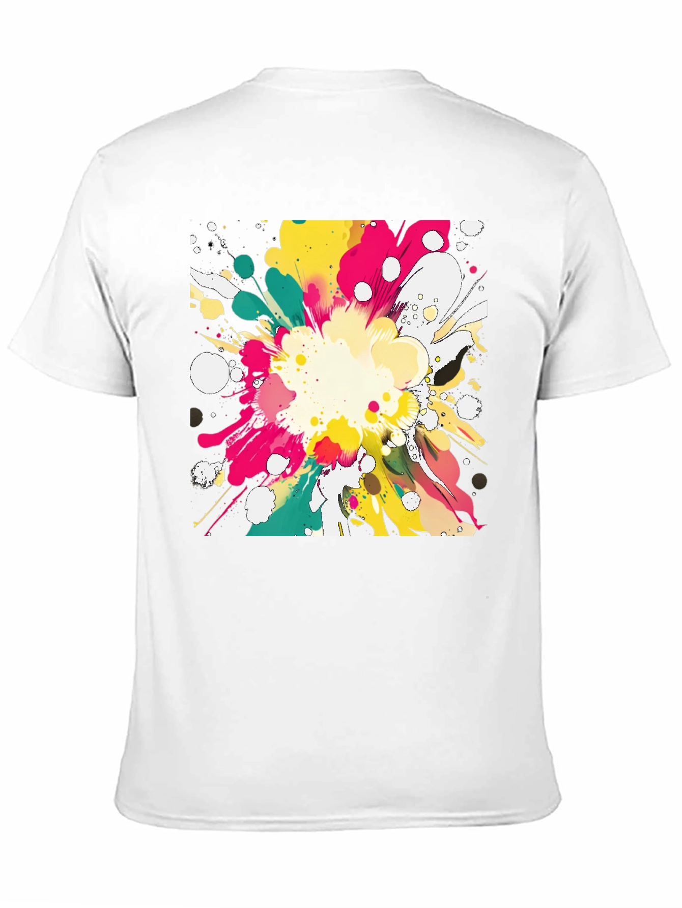 Abstract Paint Splatter Graphic T-Shirt