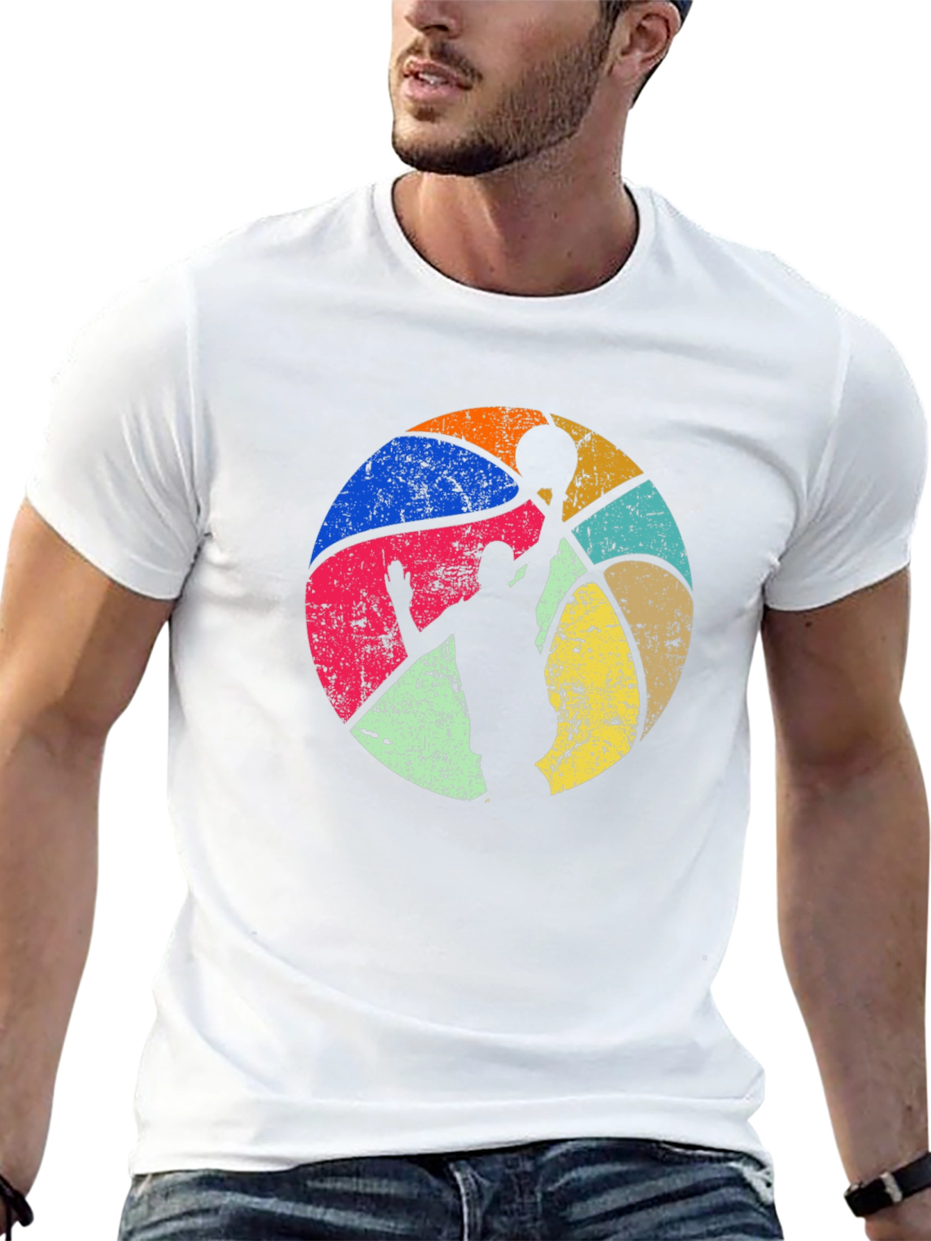 Retro Basketball Player Graphic Tee