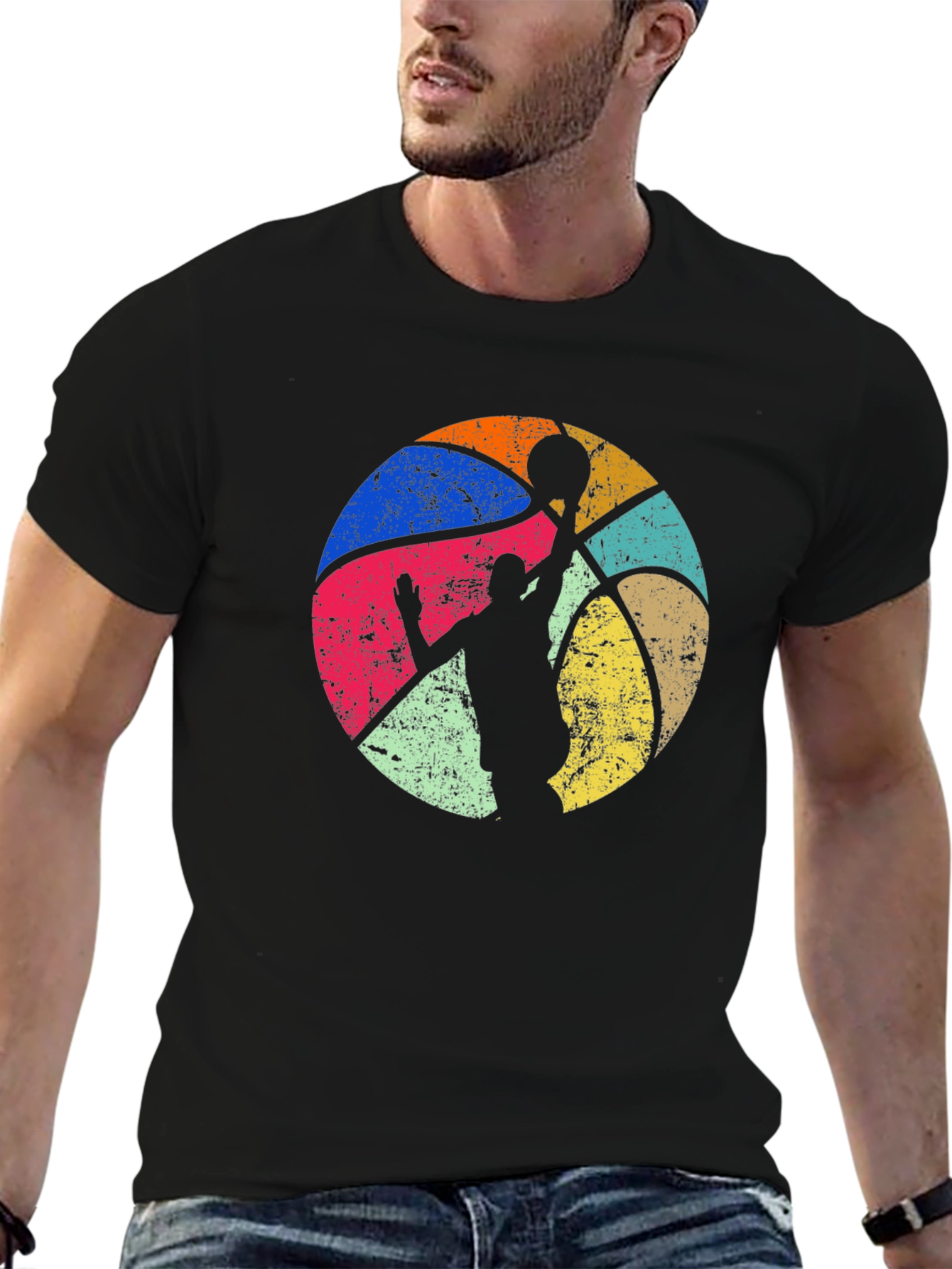 Retro Basketball Player Graphic Tee