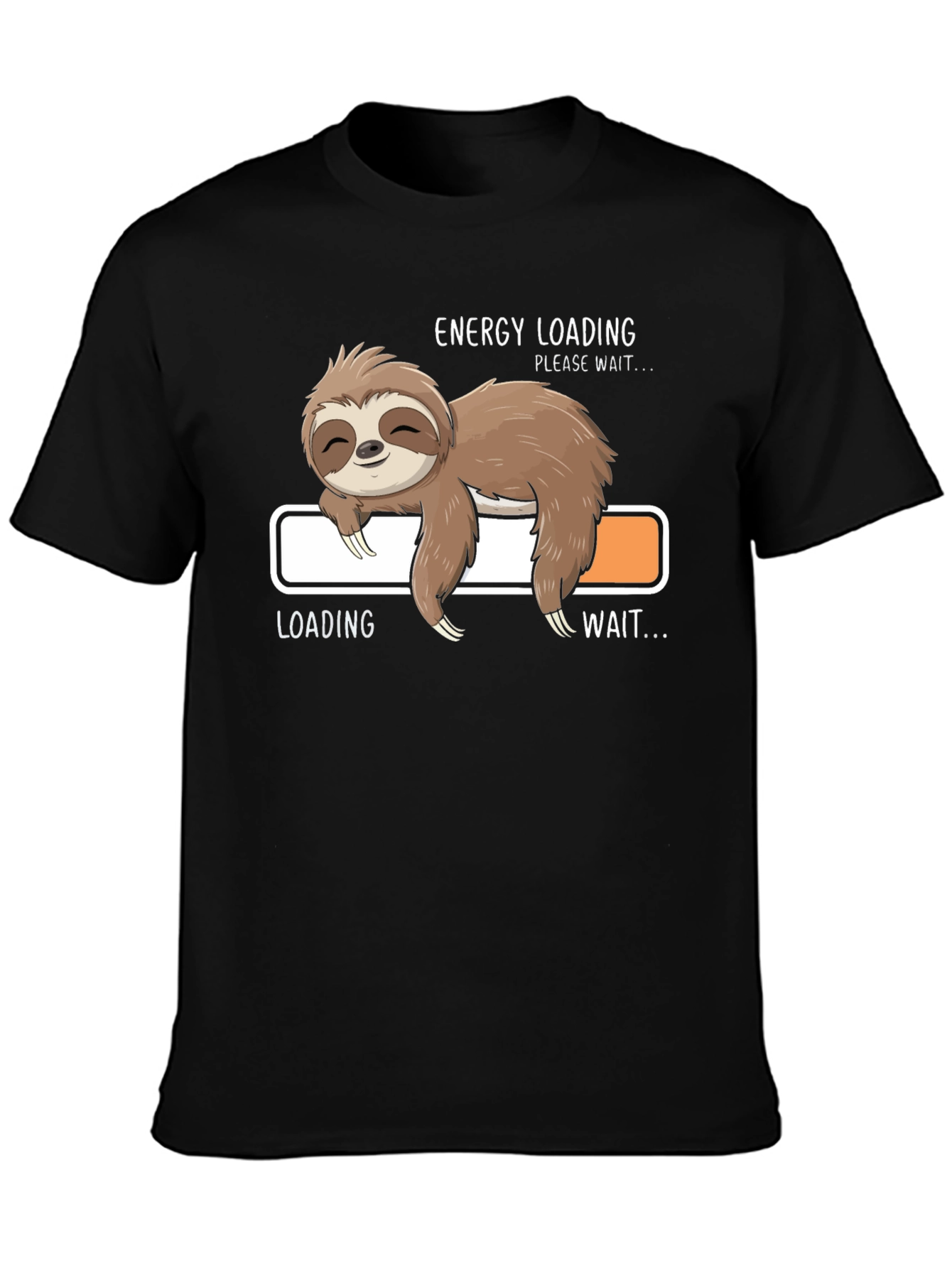 Energy Loading Sloth T-Shirt - Funny Lazy Day Tee