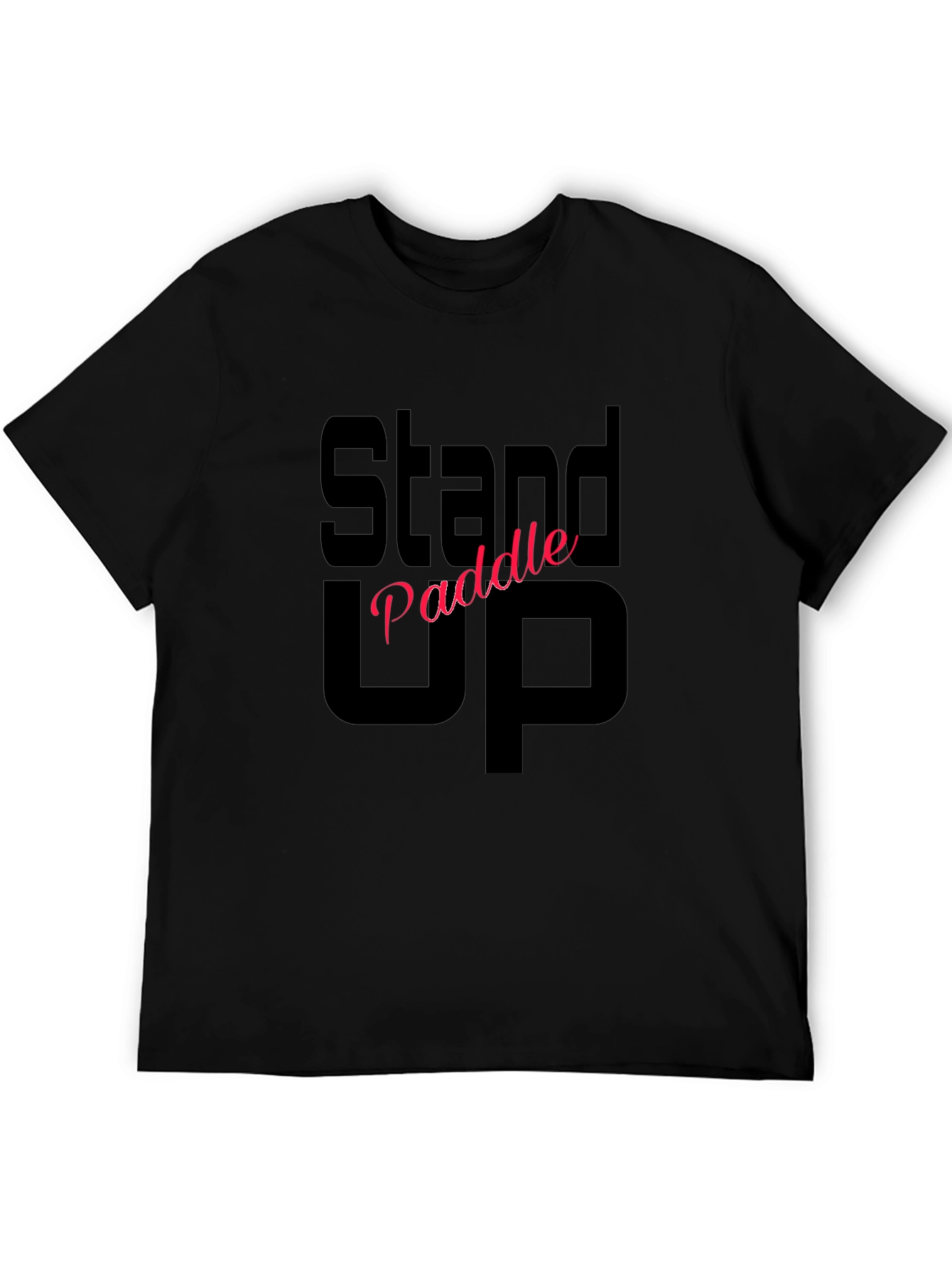 Stand Up Paddle Black Tee Shirt