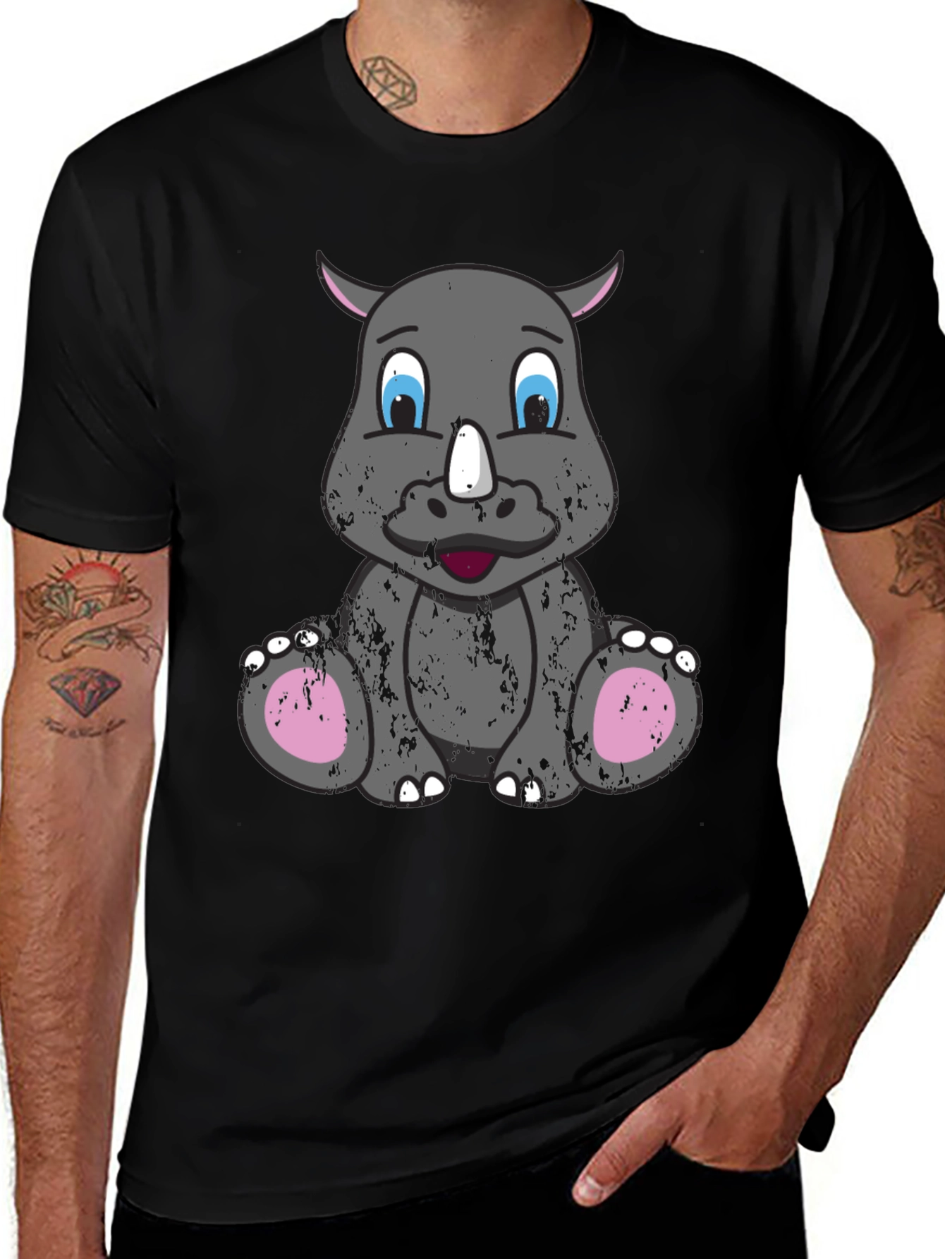Cute Rhino Graphic Tee - Unisex Casual T-Shirt