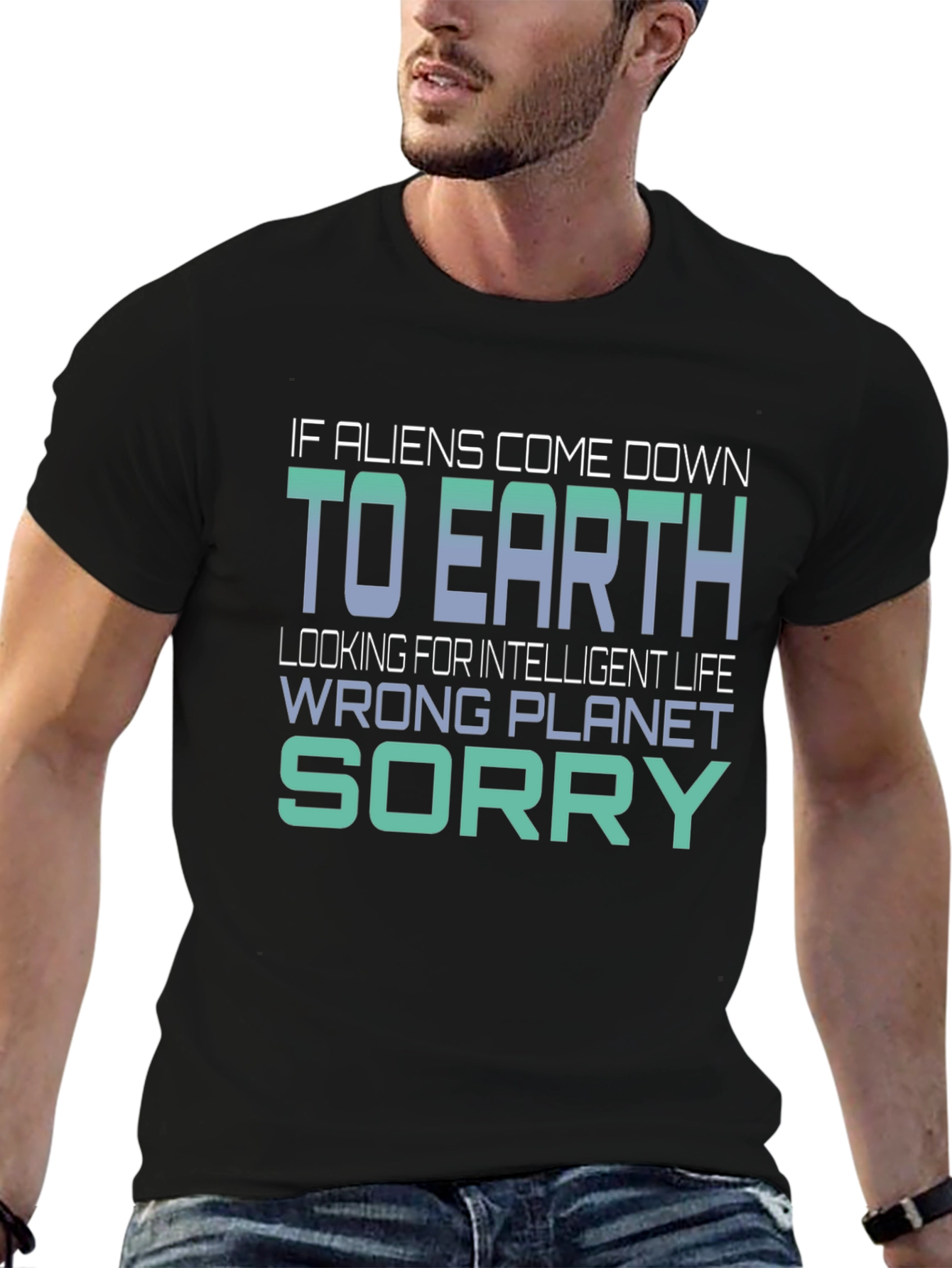 Funny Alien T-Shirt - Wrong Planet Sorry