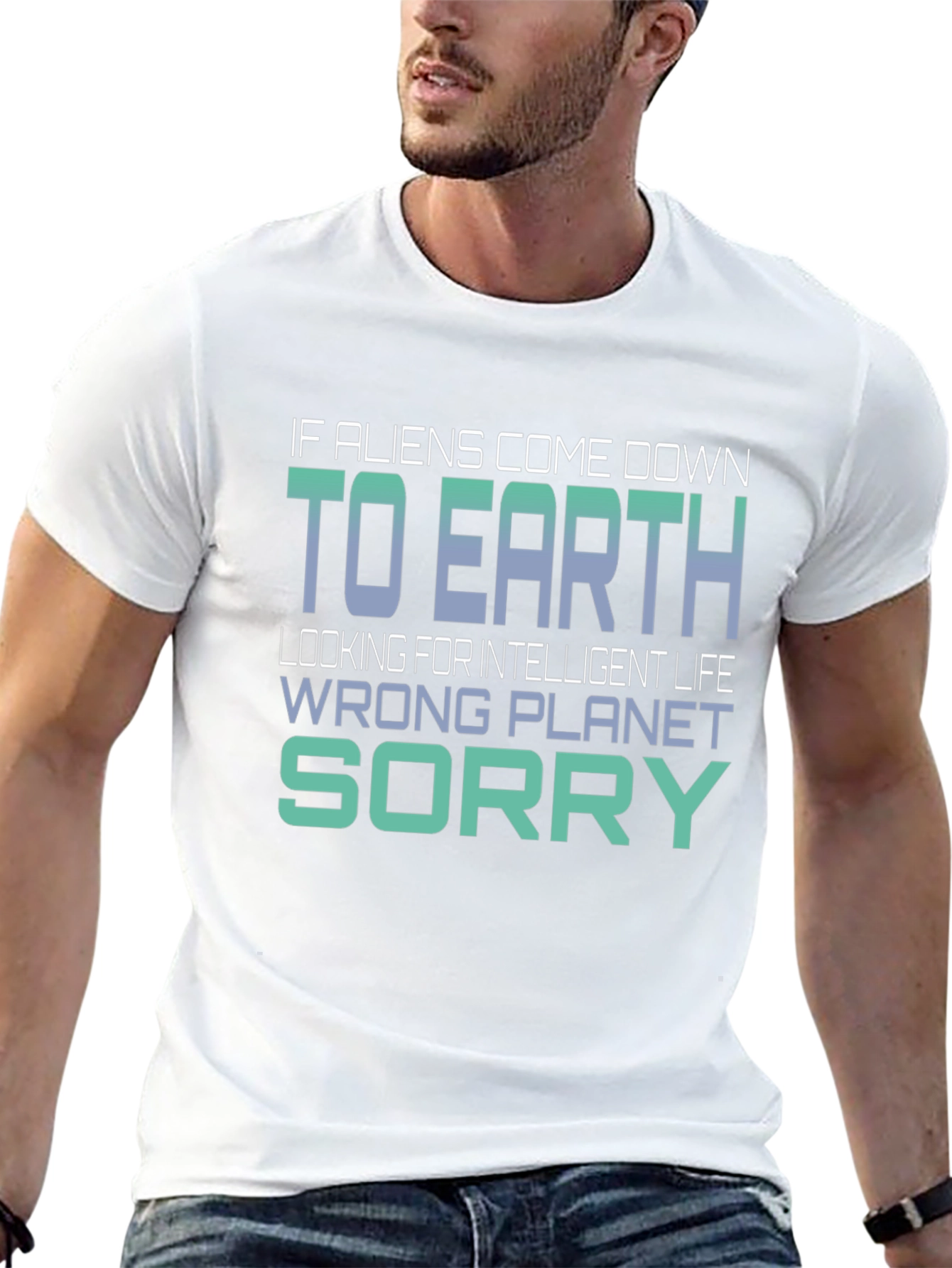 Funny Alien T-Shirt - Wrong Planet Sorry