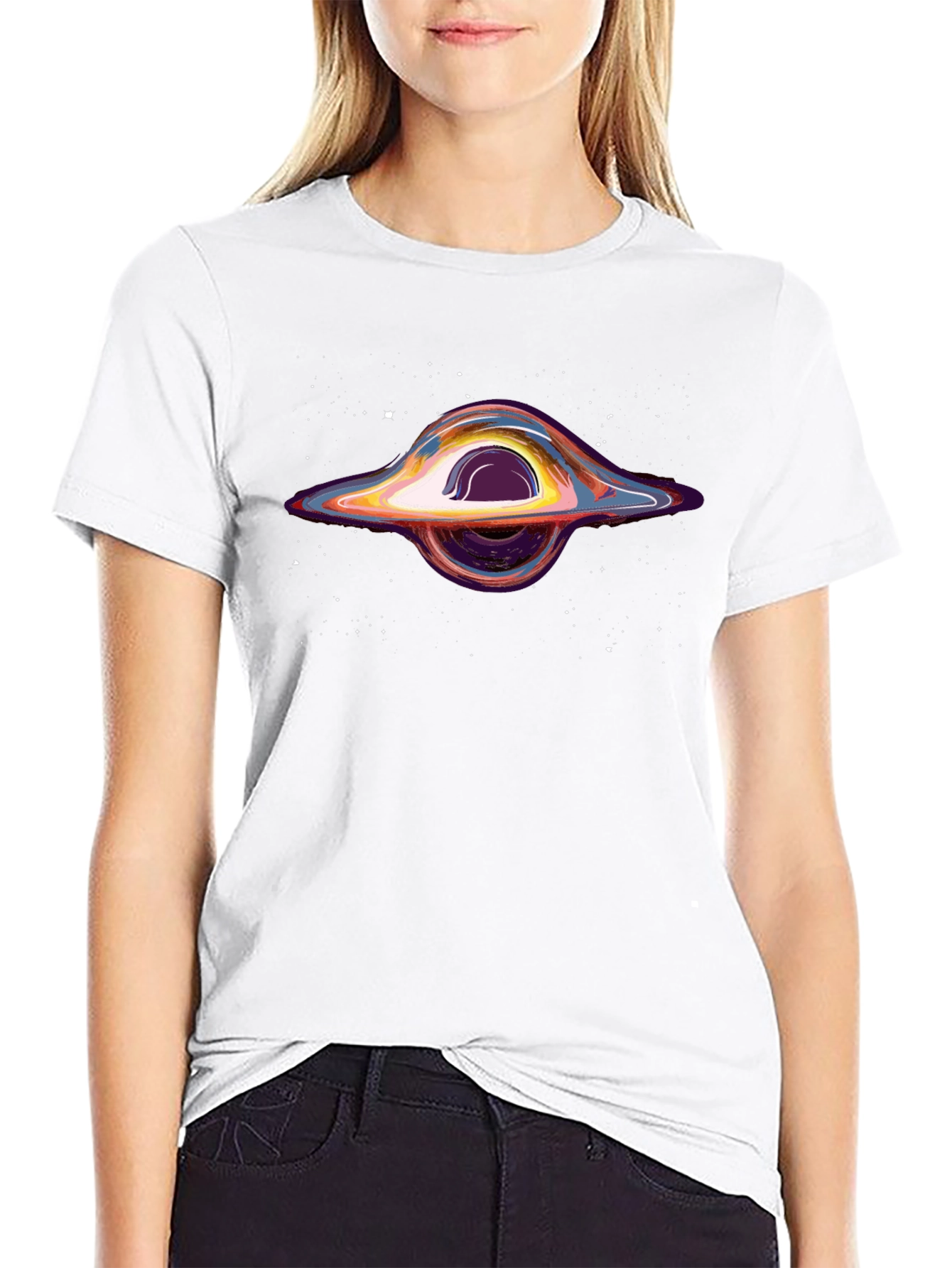 Black Hole Graphic Tee - Cosmic Design