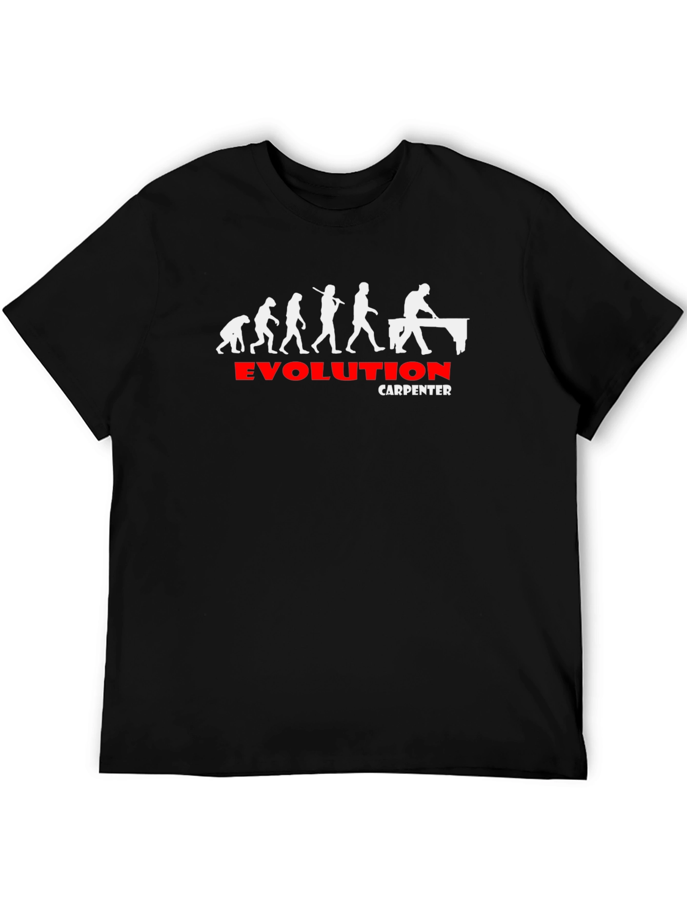 Evolution Carpenter T-Shirt - Humorous Woodworker Tee