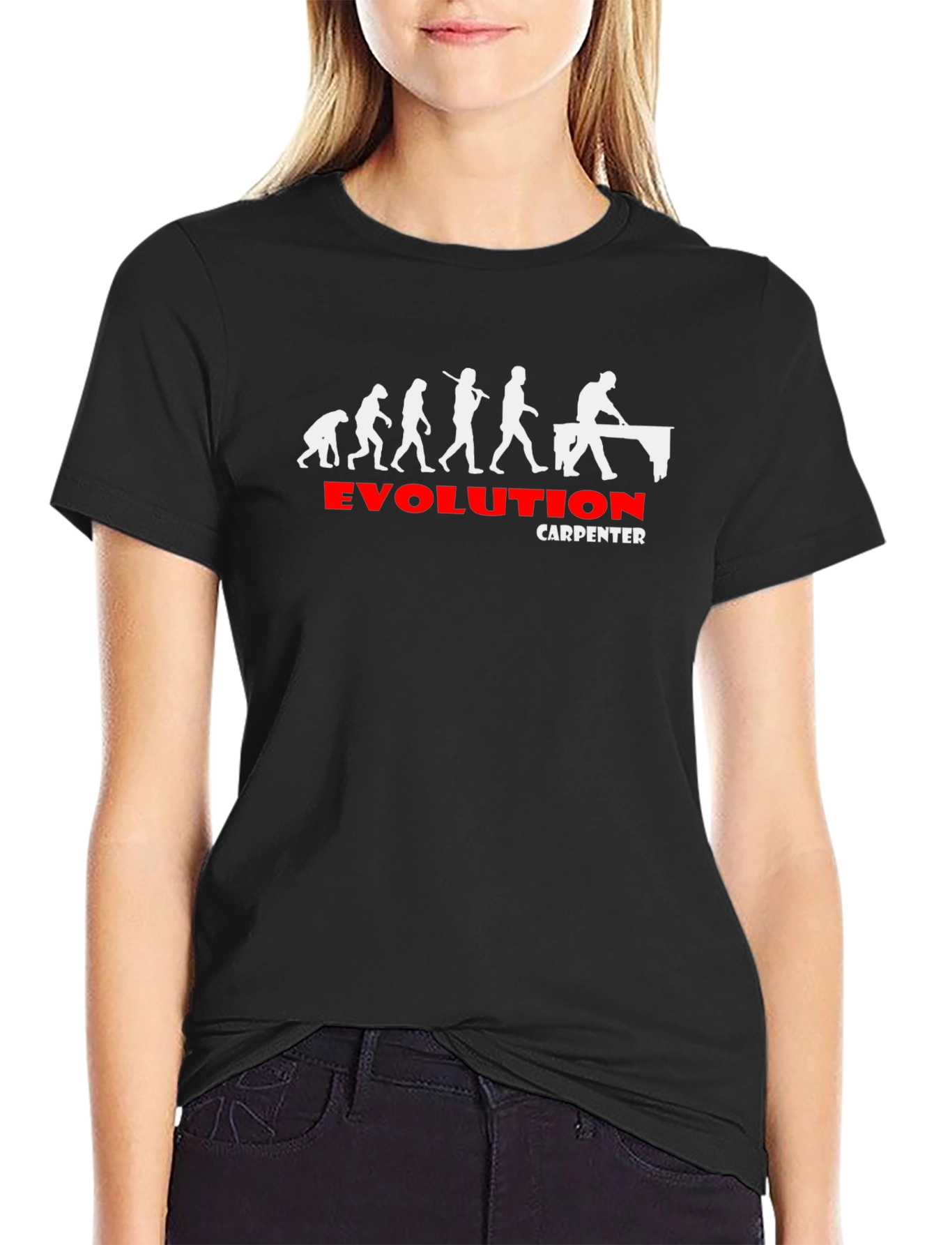 Evolution Carpenter T-Shirt - Humorous Woodworker Tee