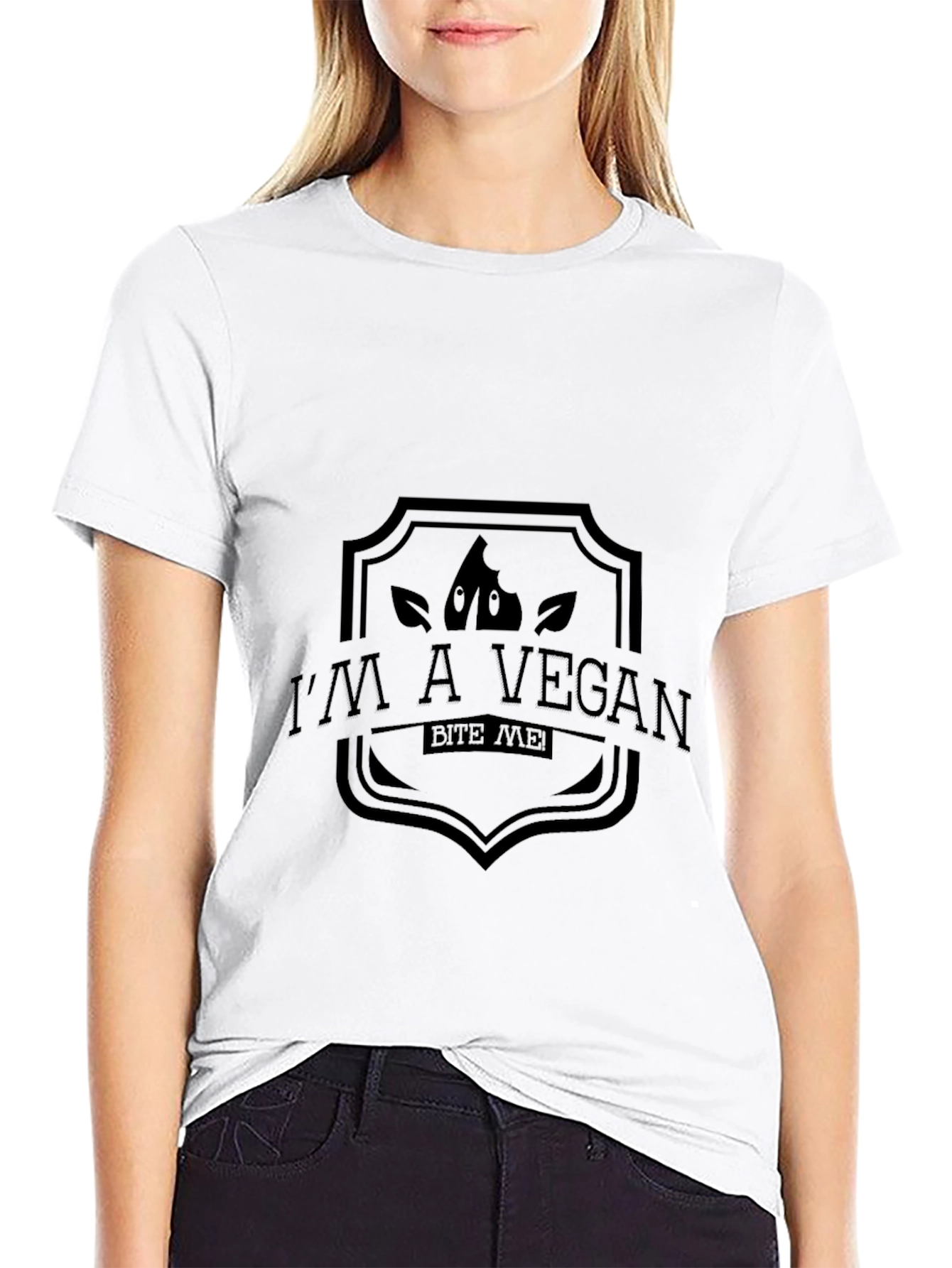 Vegan Bite Me Black T-Shirt