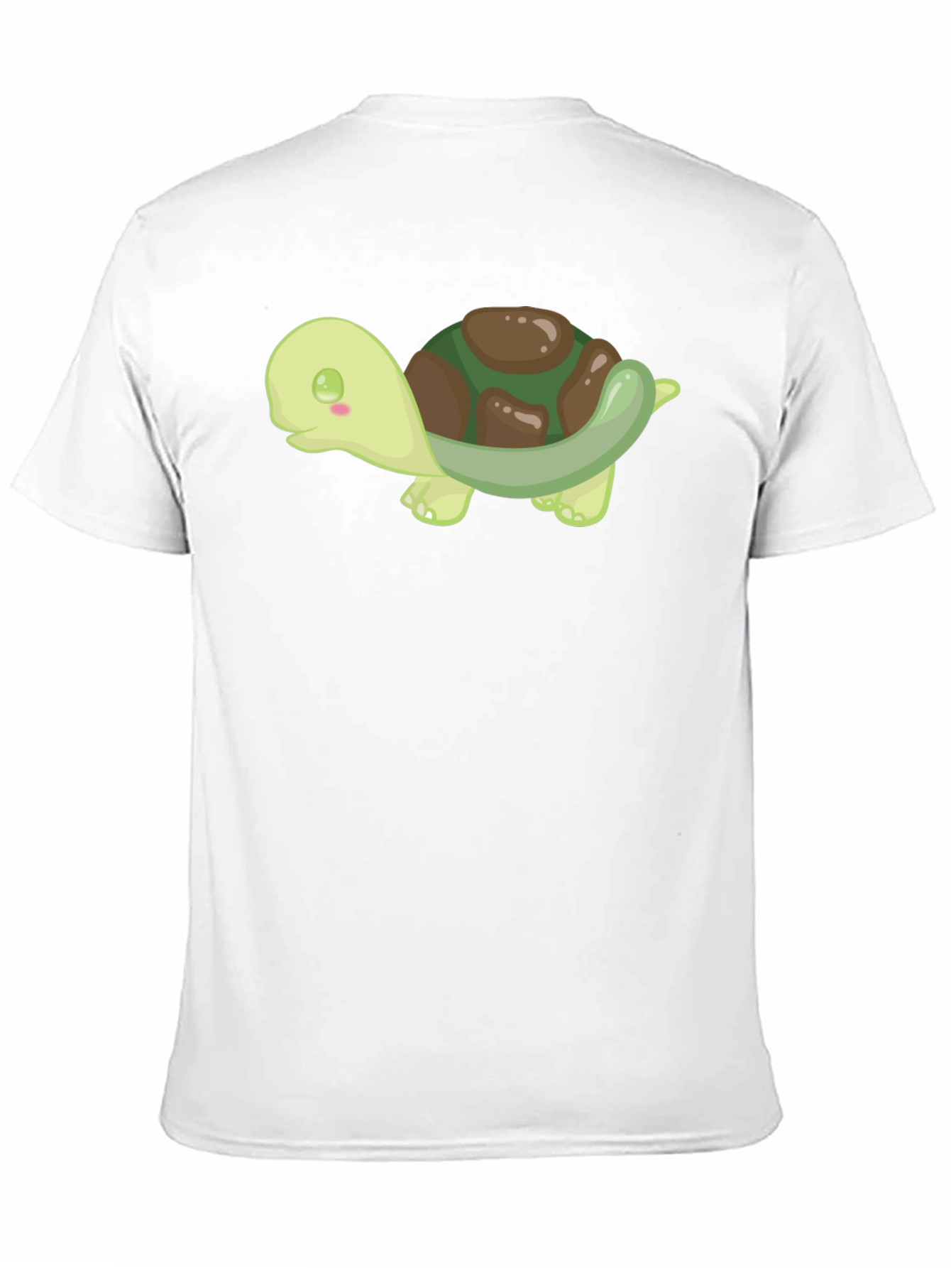 Cute Turtle Graphic Tee - Black Cotton T-Shirt