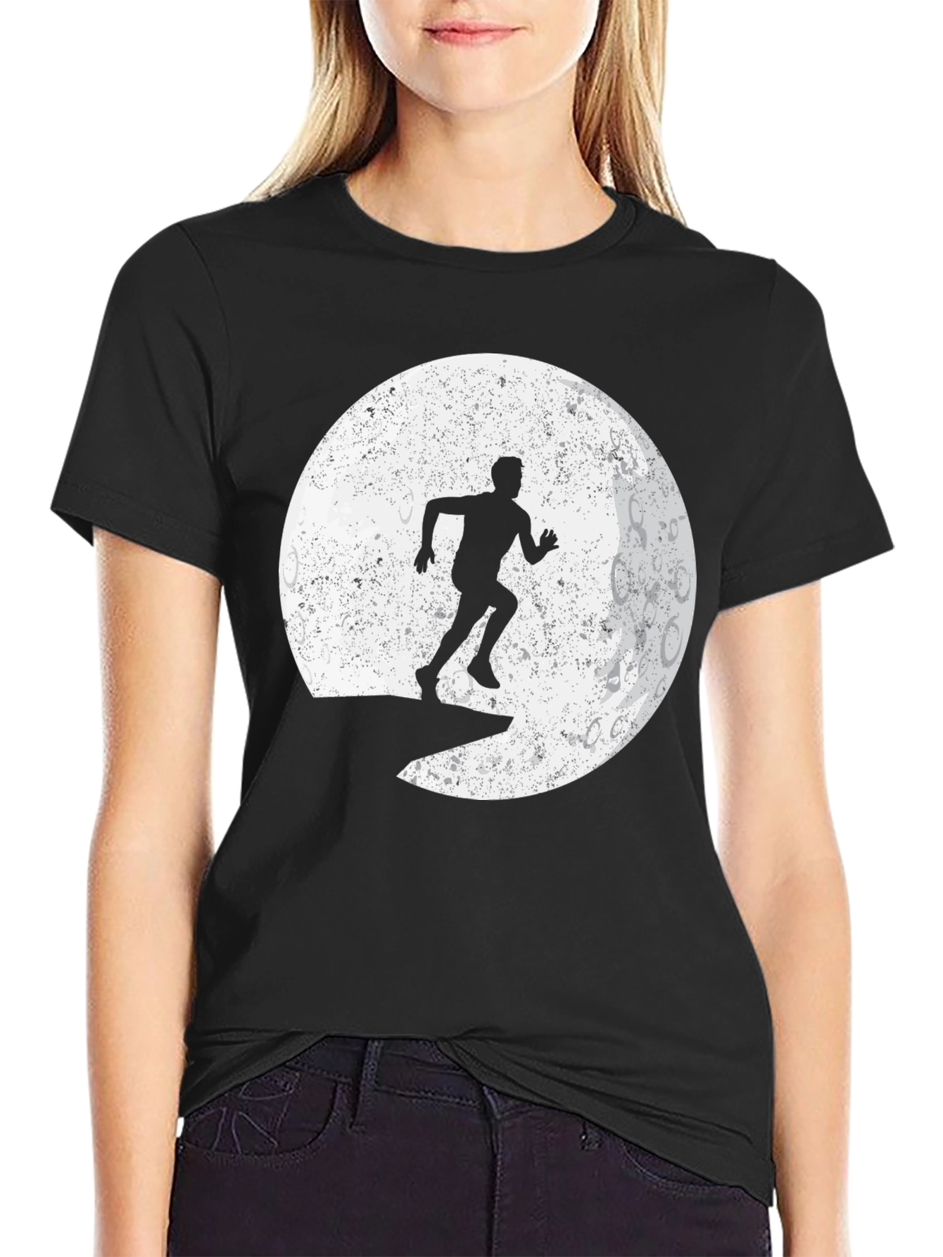 Silhouette Runner Graphic T-Shirt - Black