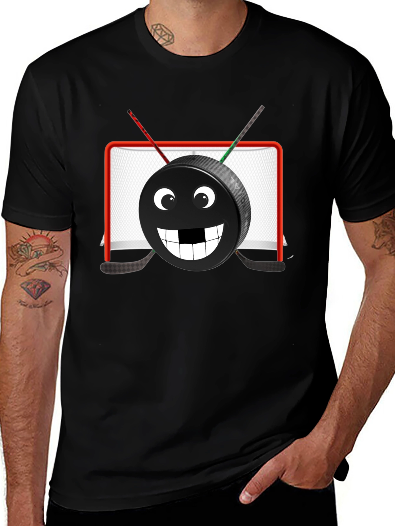 Funny Hockey Puck Graphic Tee