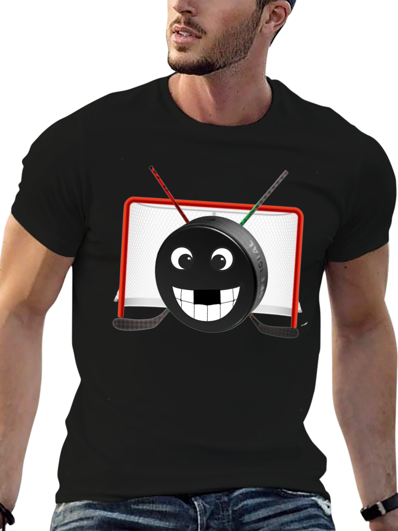 Funny Hockey Puck Graphic Tee