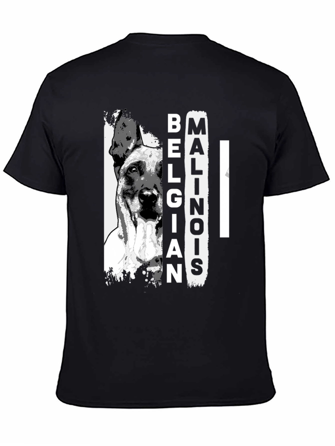 Belgian Malinois Dog Graphic T-Shirt - Black