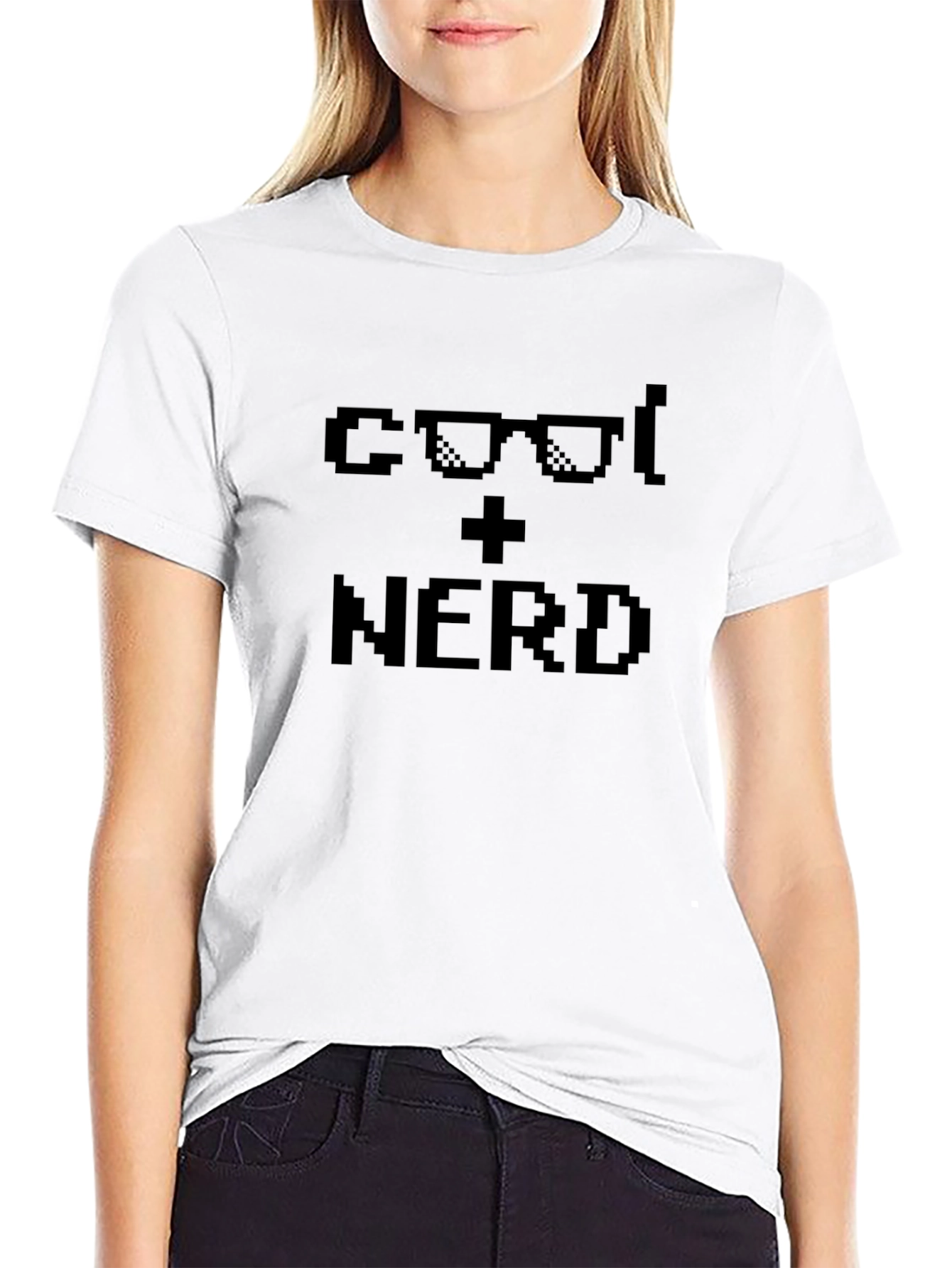 Cool + Nerd Pixel Graphic Tee - Black T-Shirt