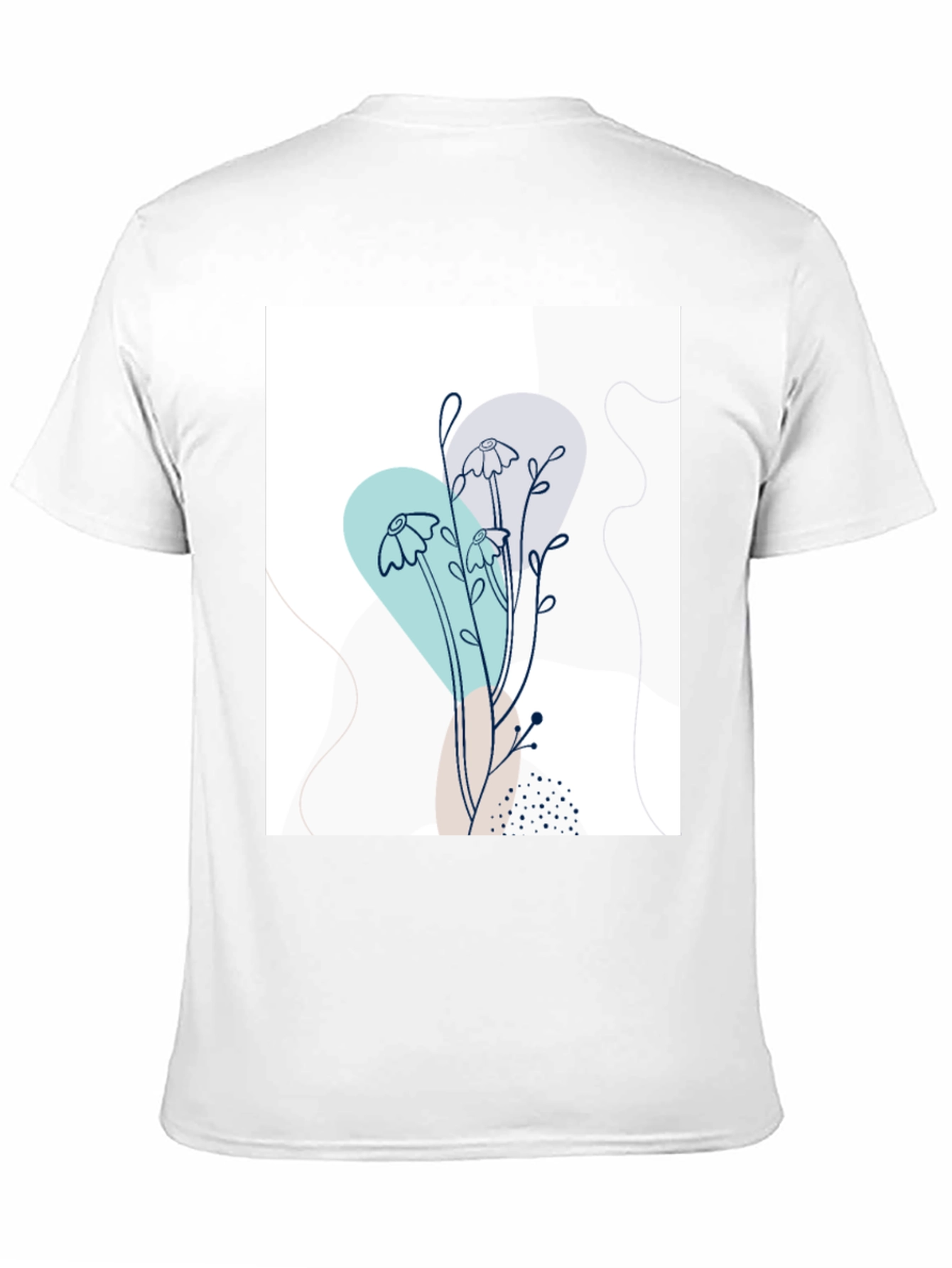 Modern Floral Graphic Tee - Black