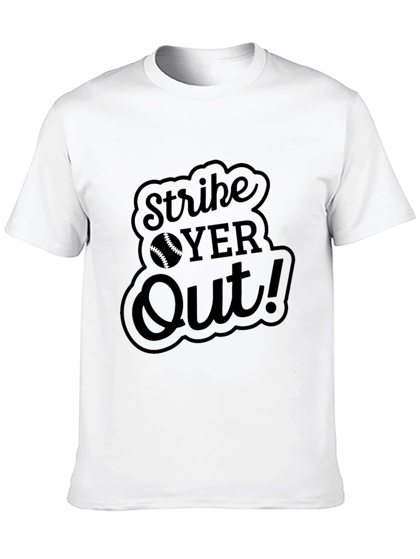 Strike Over Out! Black Graphic T-Shirt