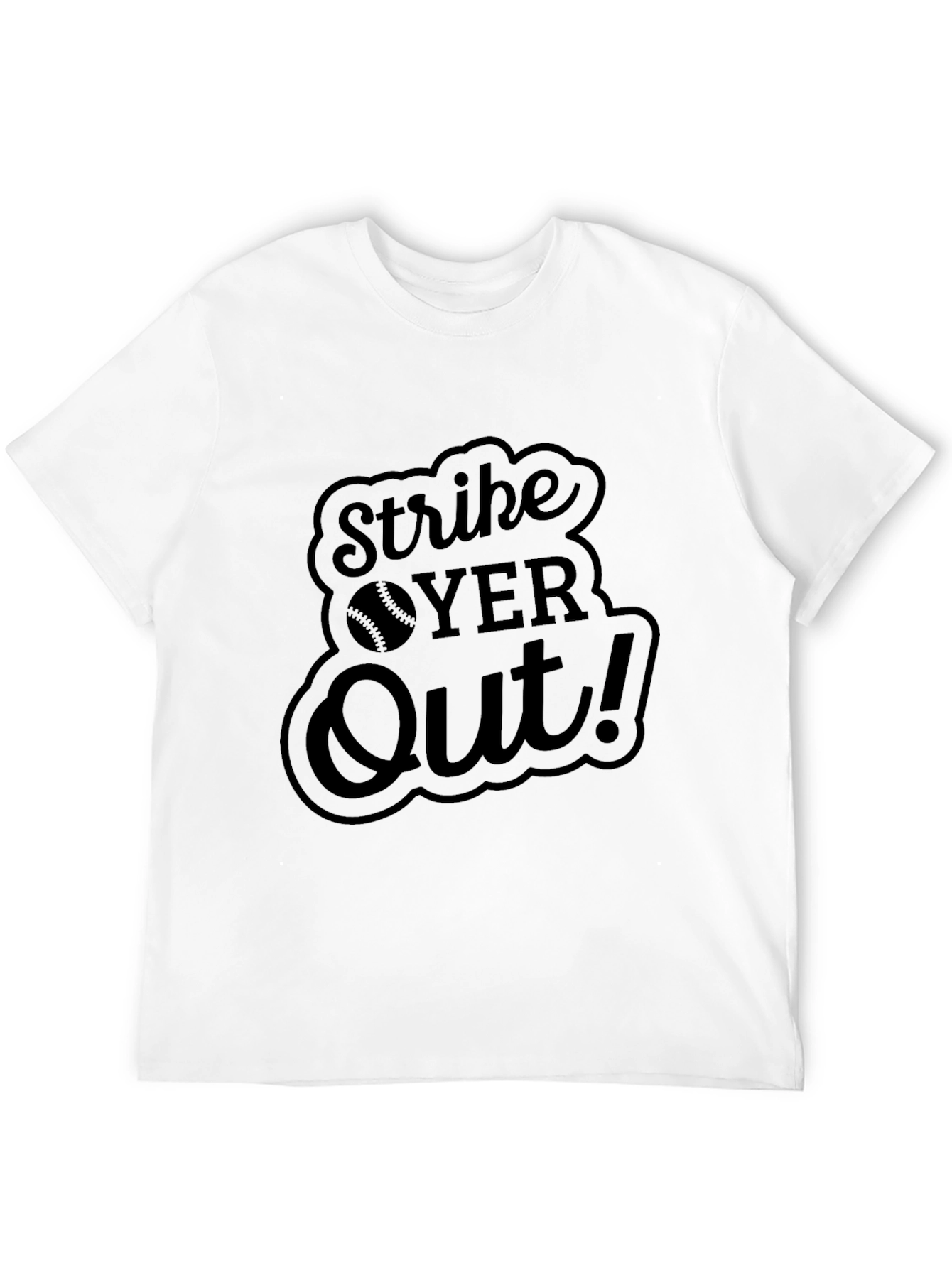 Strike Over Out! Black Graphic T-Shirt