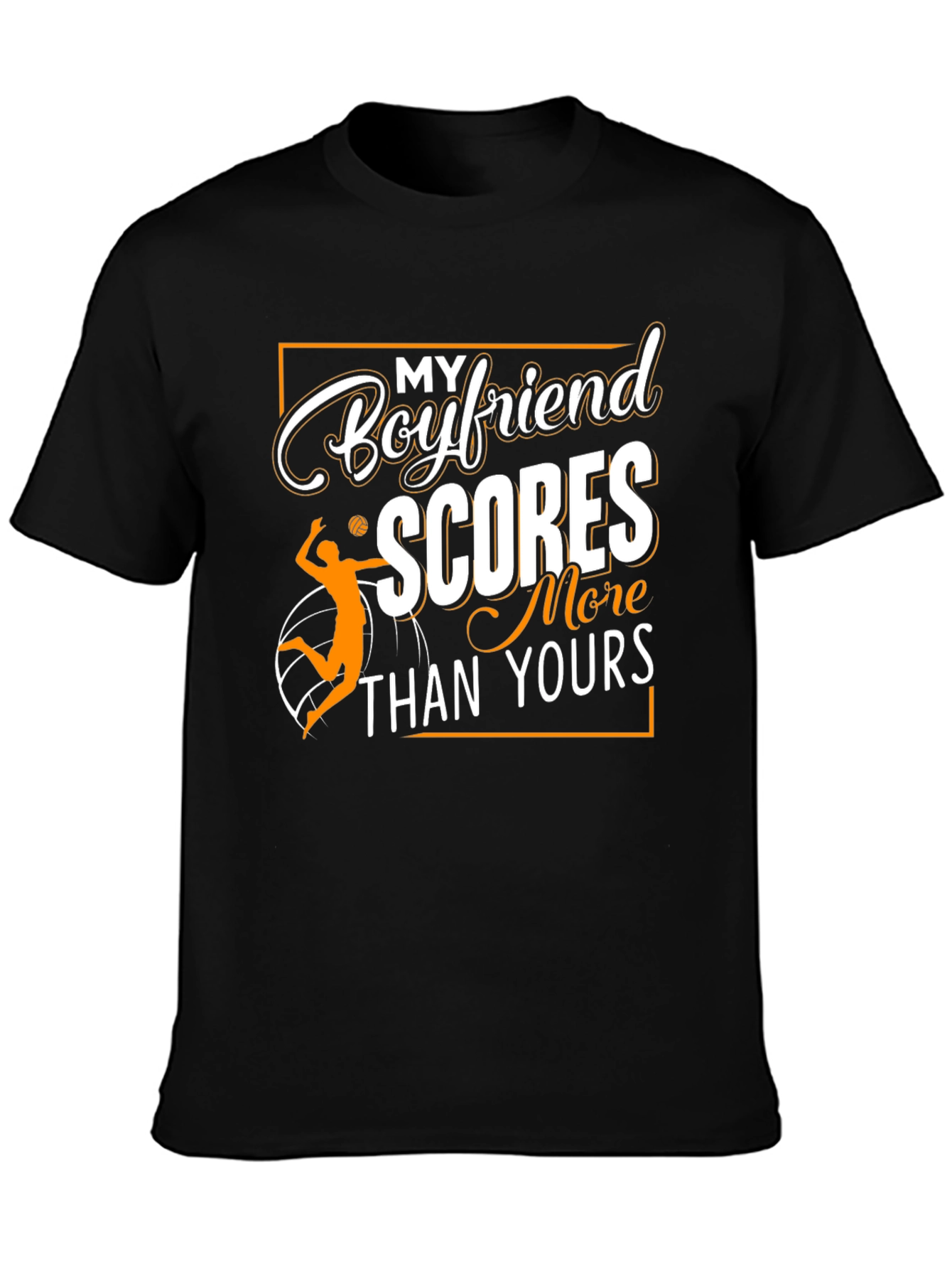Boyfriend Scores Volleyball Graphic T-Shirt