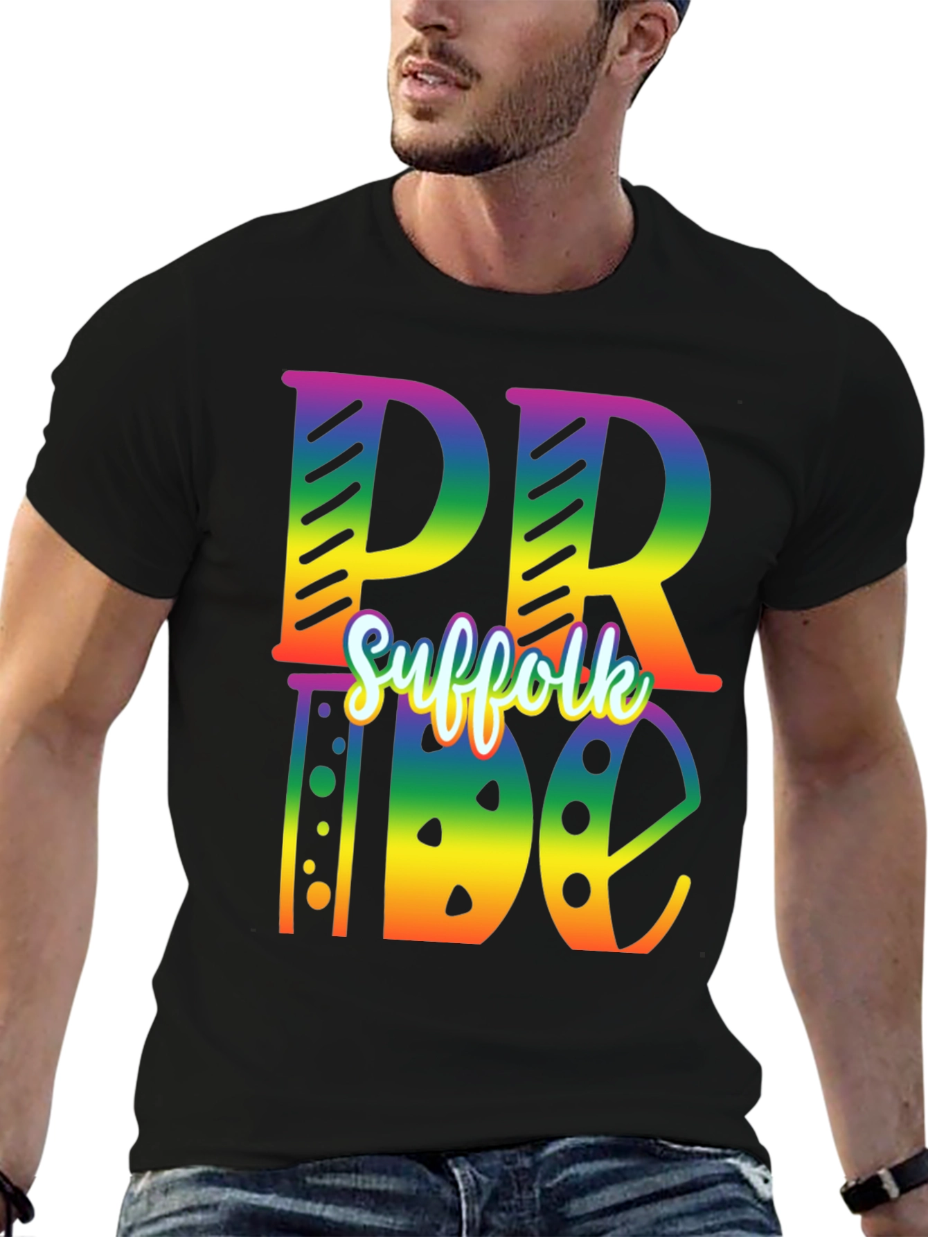Suffolk Pride Rainbow Graphic T-Shirt
