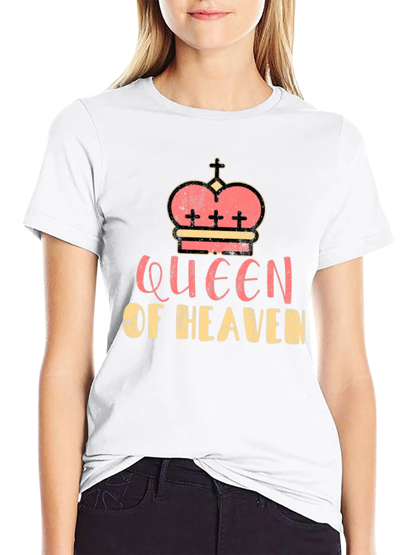 Queen of Heaven Graphic Tee - Black
