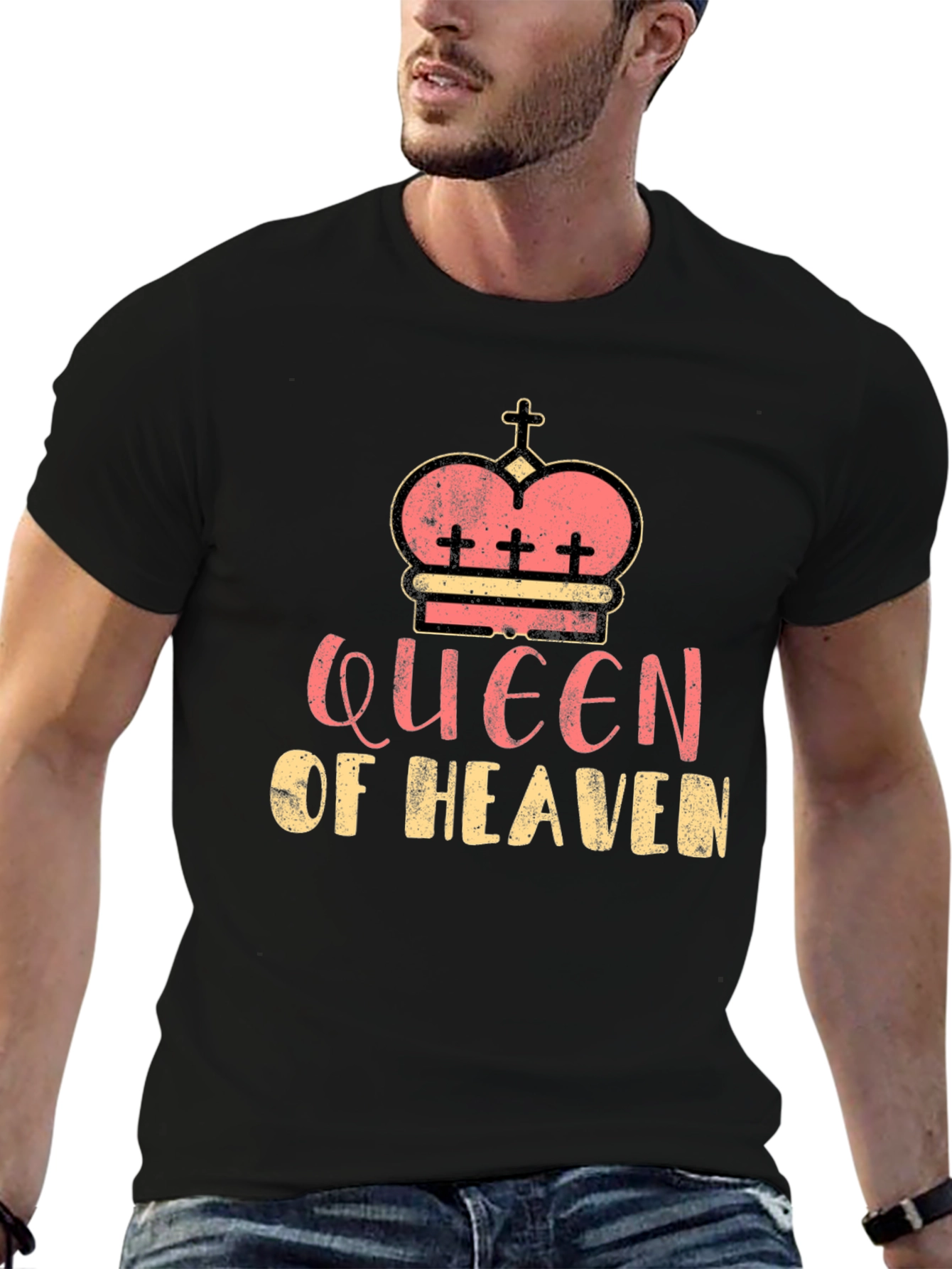 Queen of Heaven Graphic Tee - Black