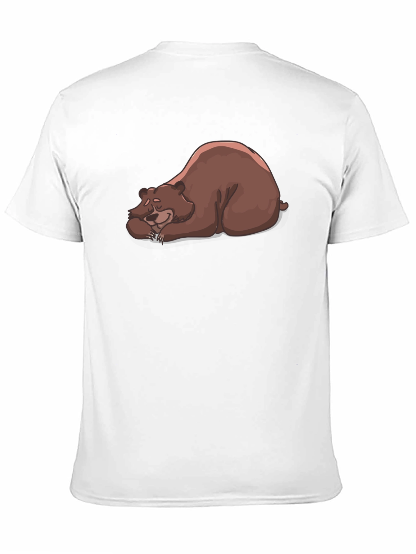 Sleeping Bear Graphic Tee - Black Crew Neck T-Shirt