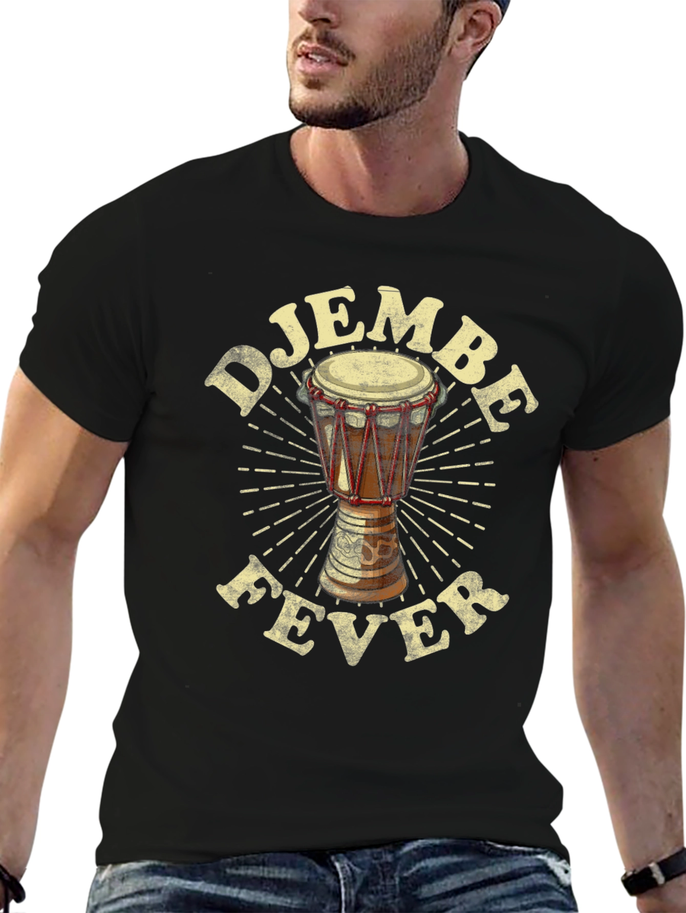 Djembe Fever Graphic T-Shirt - African Drum Music Tee
